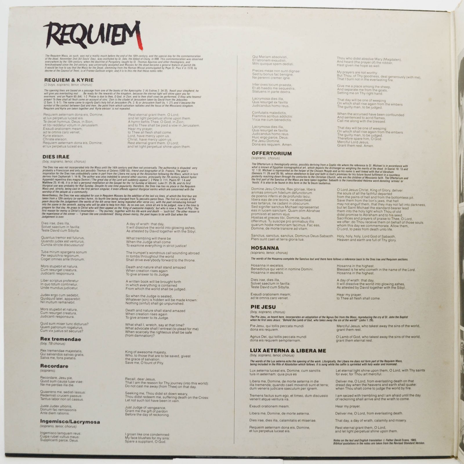 Andrew Lloyd Webber — Requiem, 1985