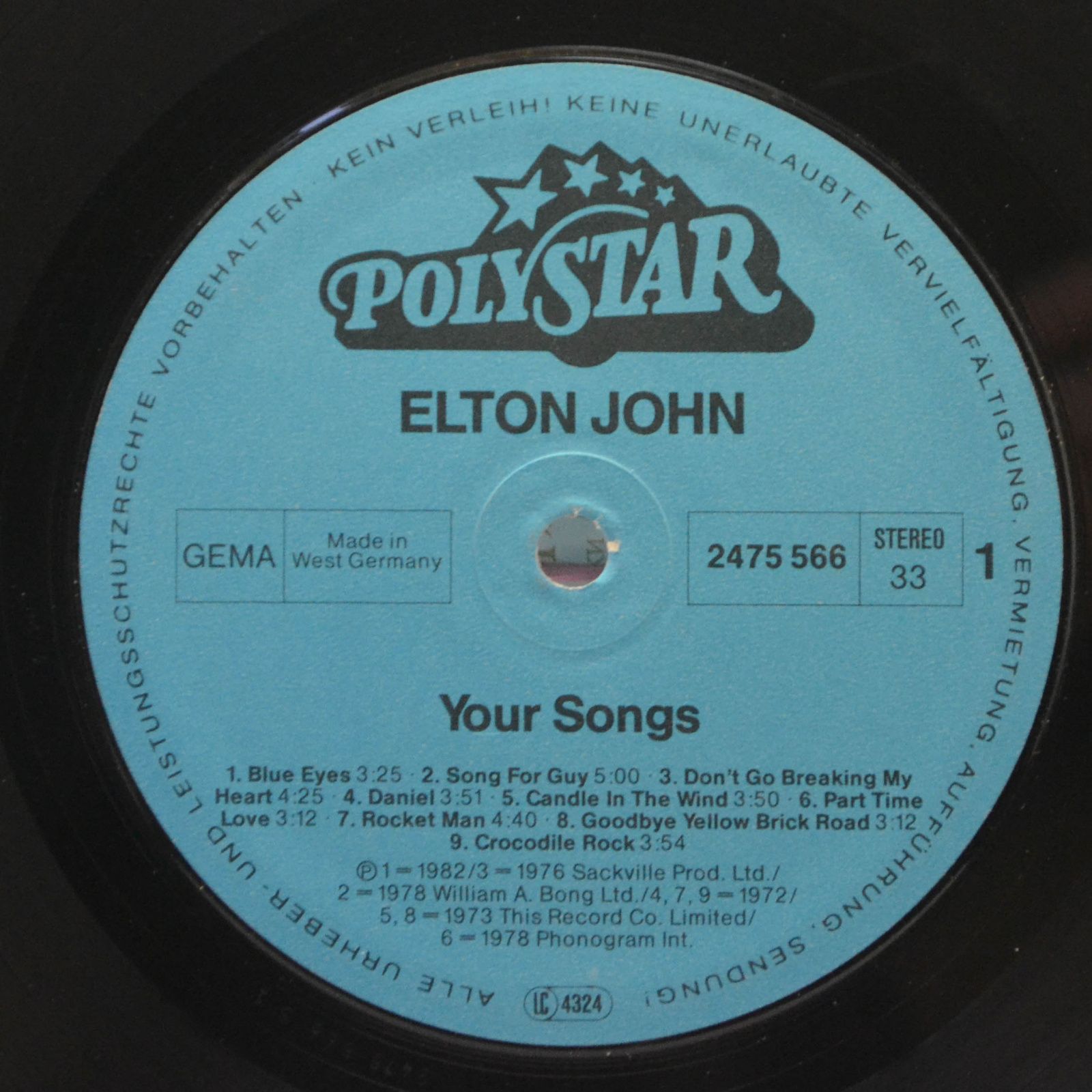 Elton John — Your Songs (Die Grosse Edition Seiner Romantischen Welthits), 1982