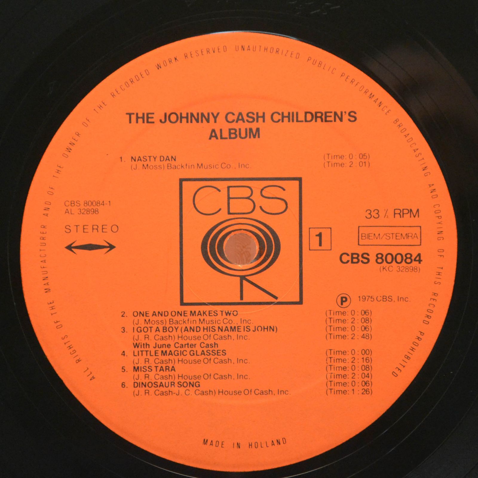 Johnny Cash — The Johnny Cash Children's Album, 1975