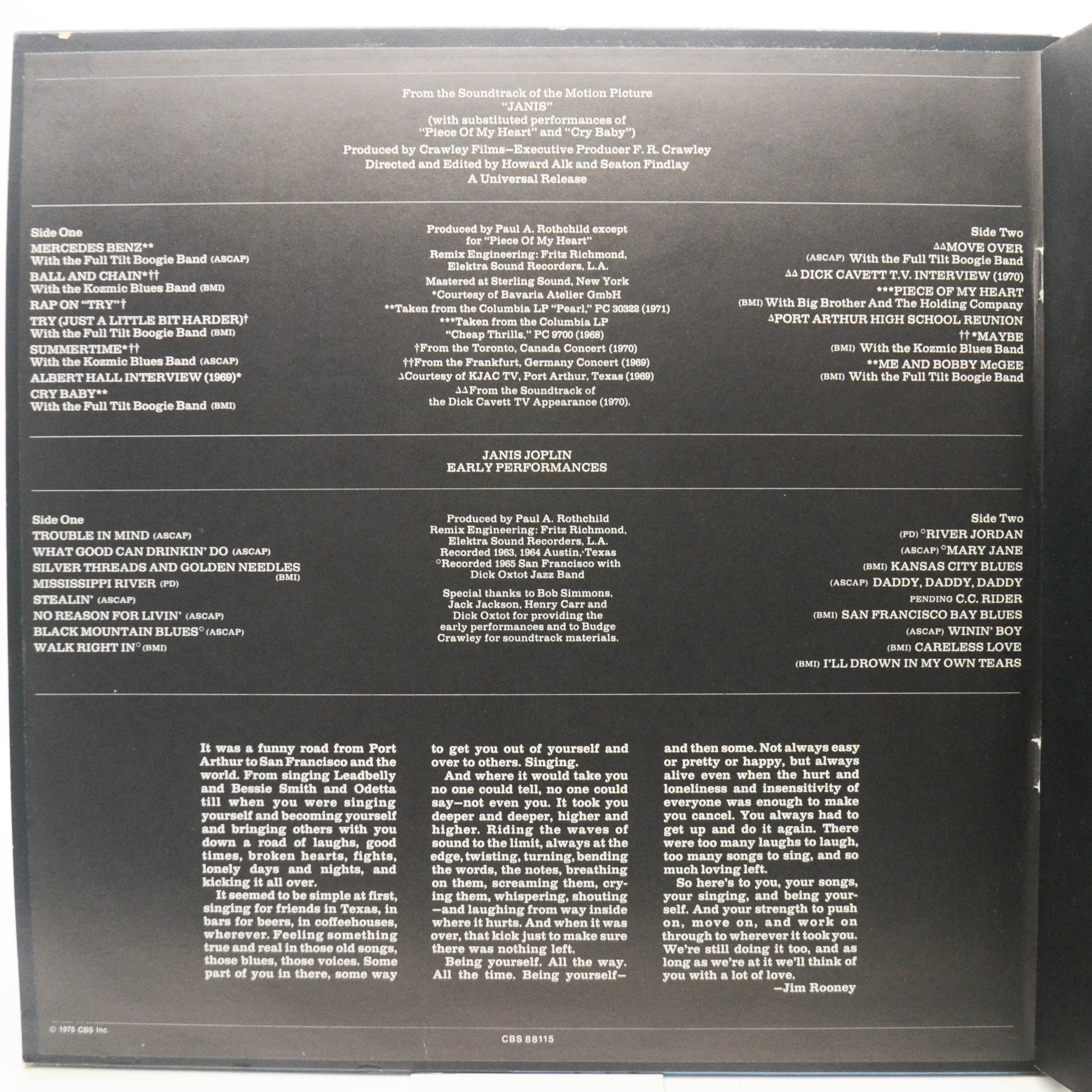 Janis Joplin — Janis (2LP, booklet), 1975