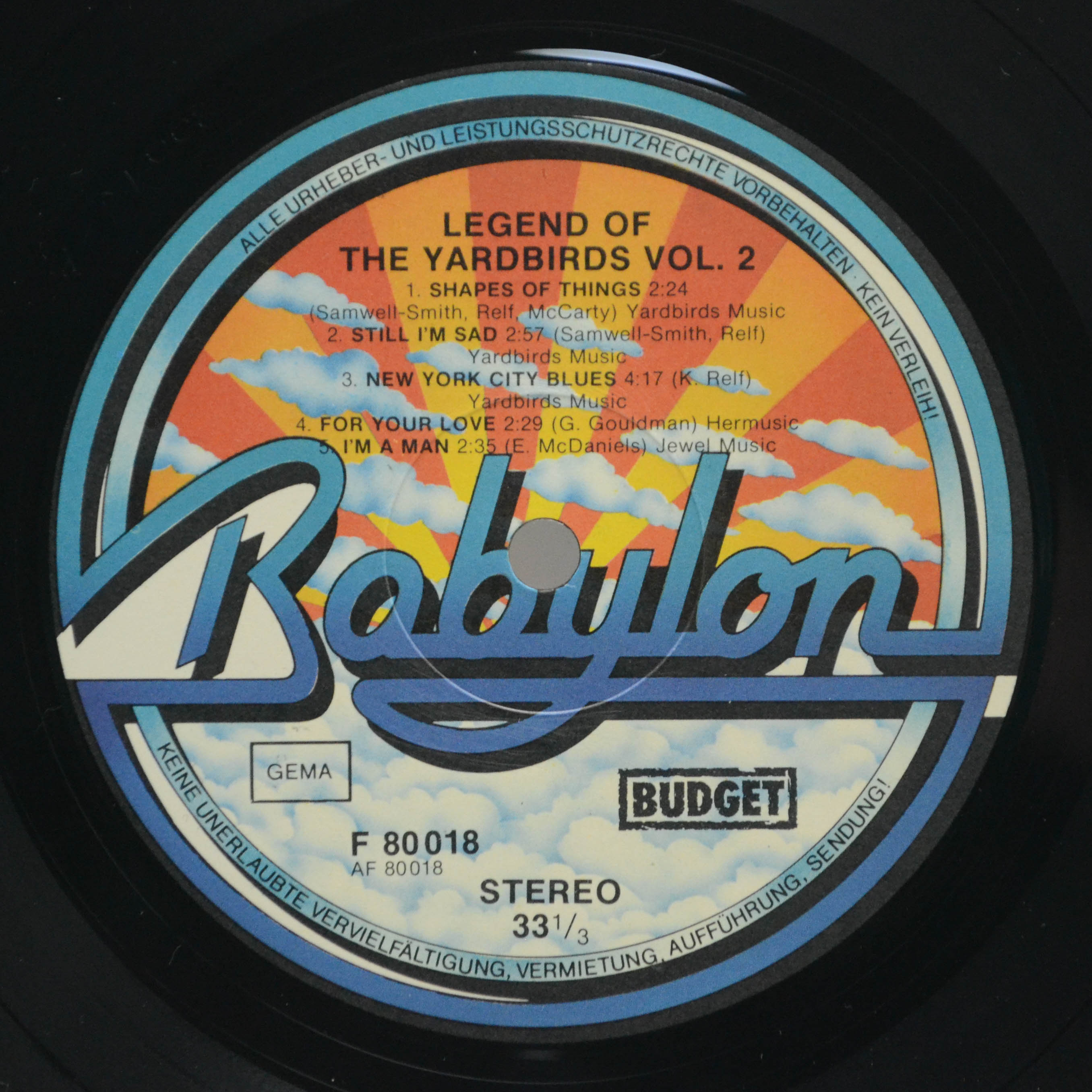 Yardbirds — Legend Of The Yardbirds Vol. 2, 1976