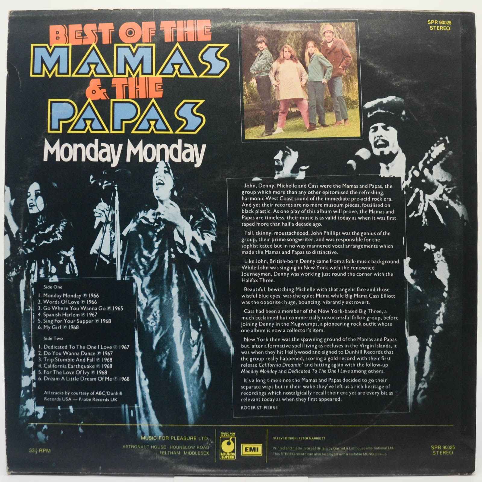 Mamas & The Papas — Best Of The Mamas & The Papas - Monday Monday (UK), 1974