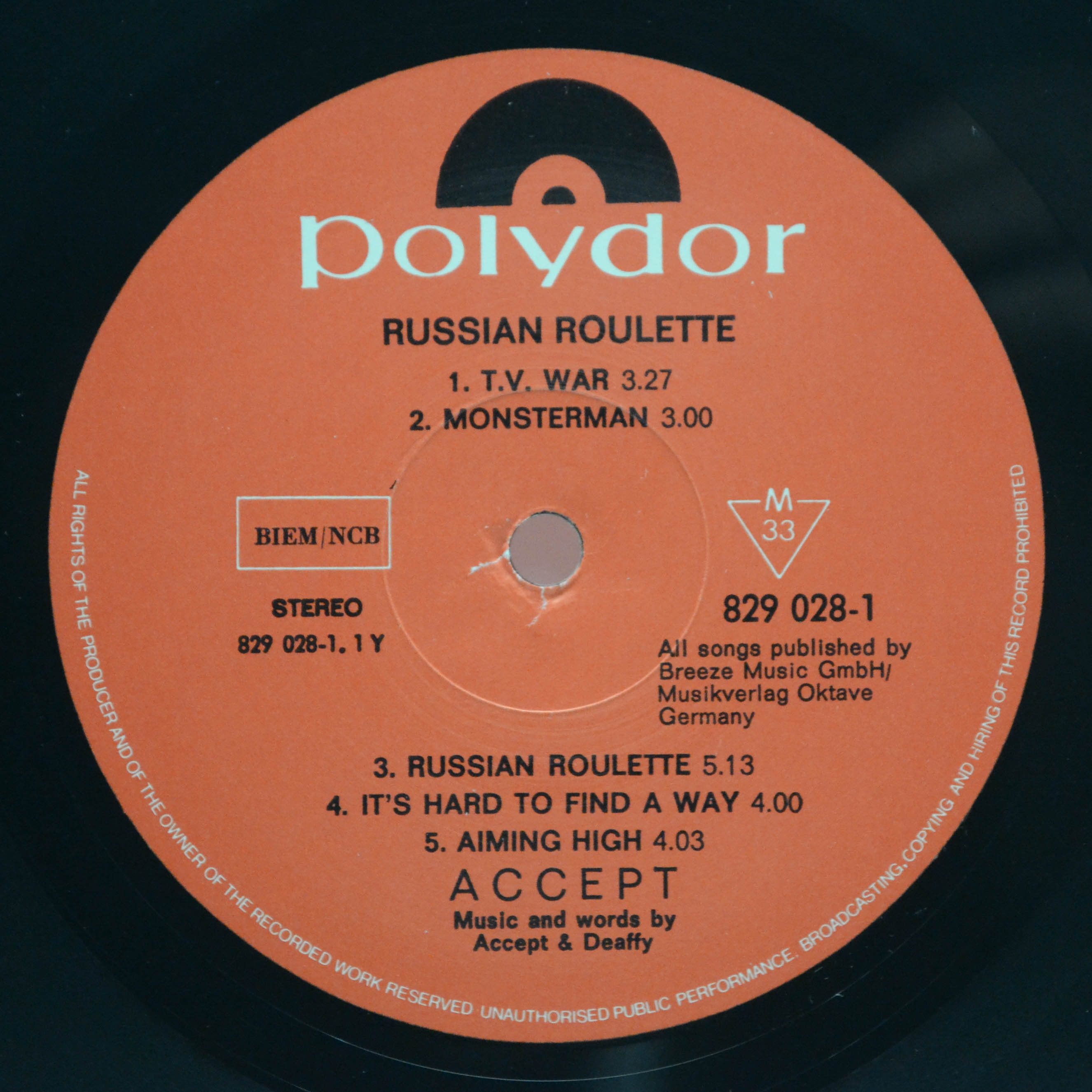 Accept — Russian Roulette, 1986