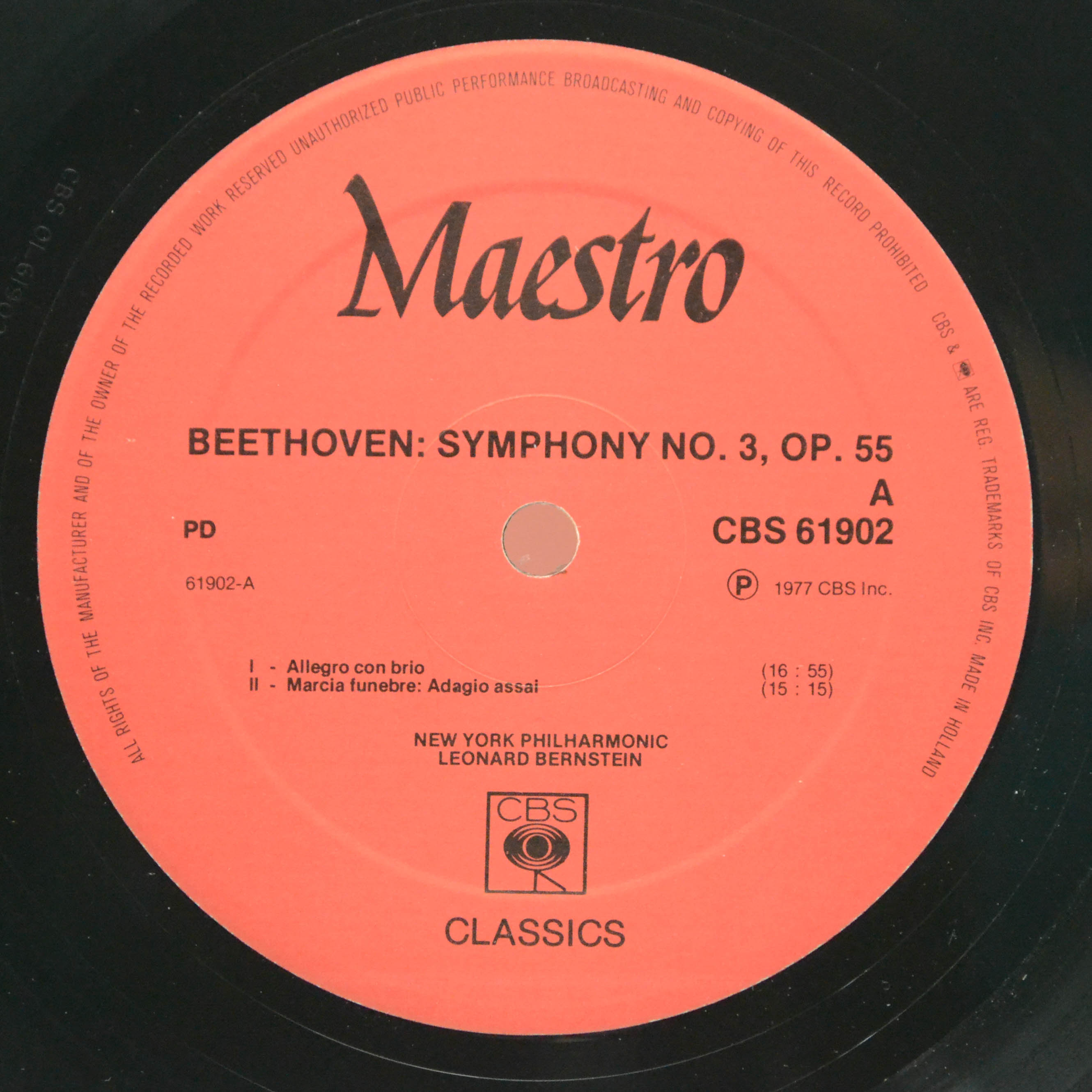 Beethoven - Leonard Bernstein, New York Philharmonic — Symphonies No.3 Eroica, 1978