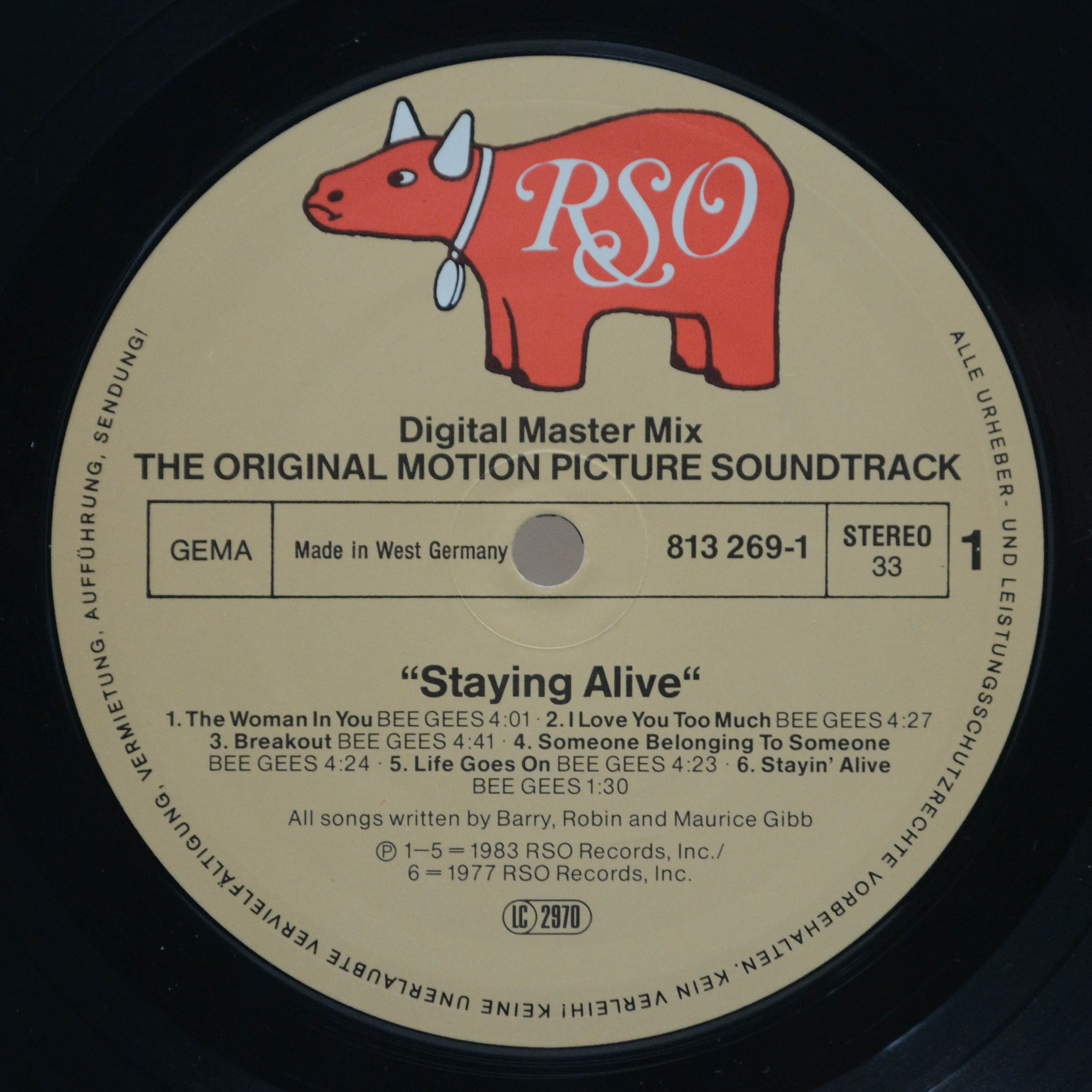 Various — Staying Alive (The Original Motion Picture Soundtrack), 1983