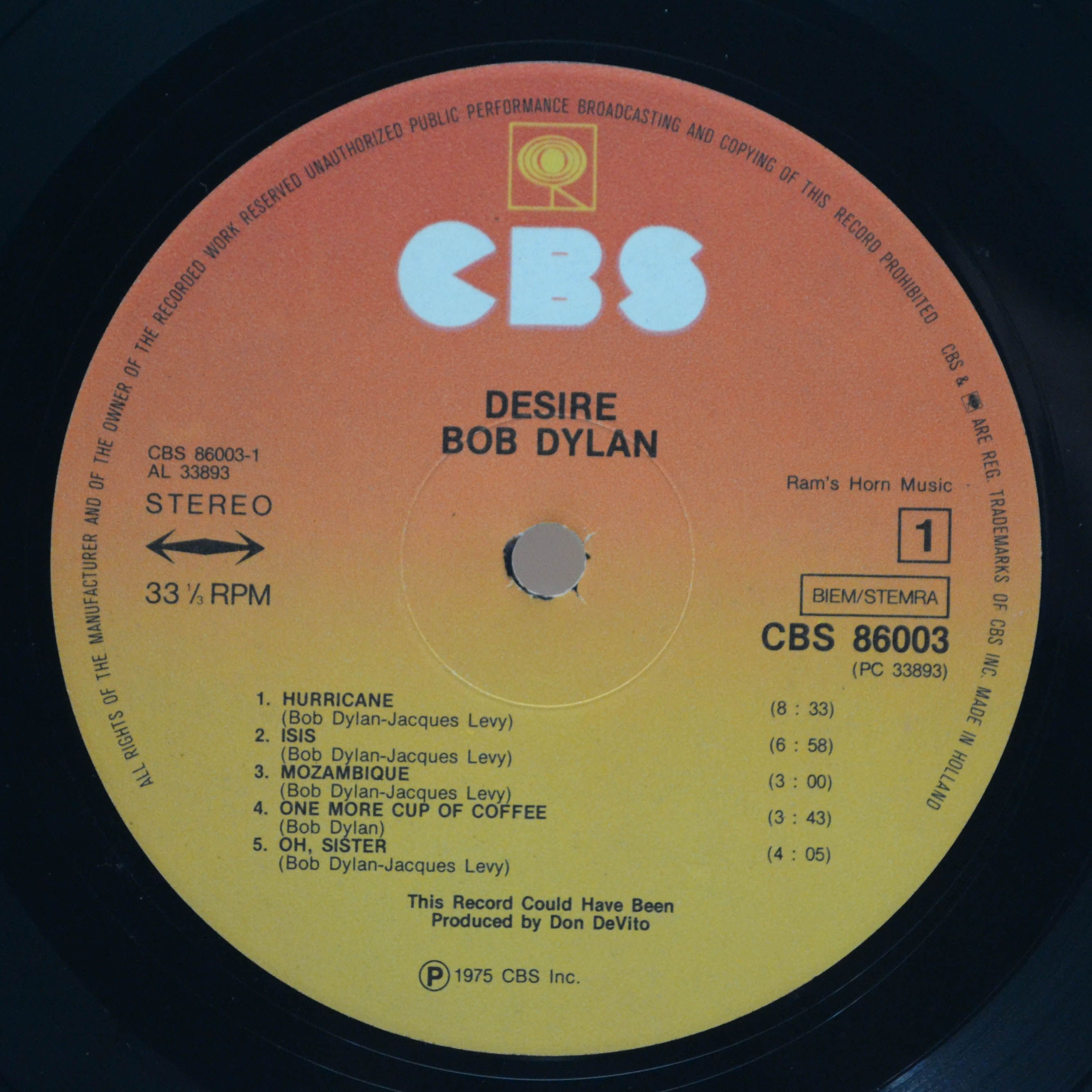 Bob Dylan — Desire, 1976