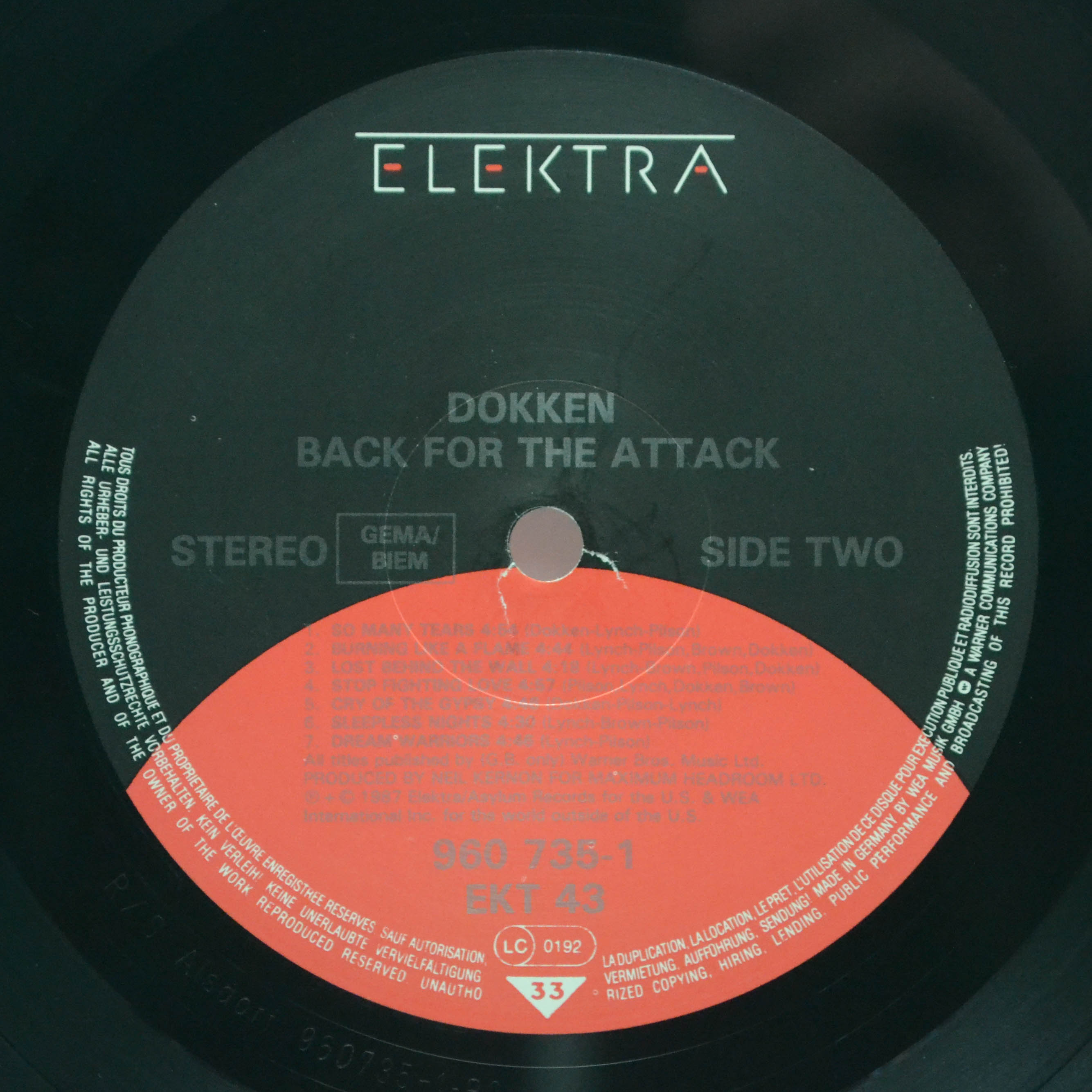 Dokken — Back For The Attack, 1987