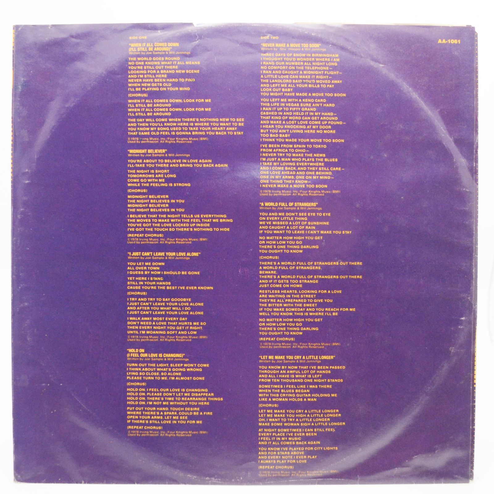 B.B. King — Midnight Believer (1-st, USA), 1978