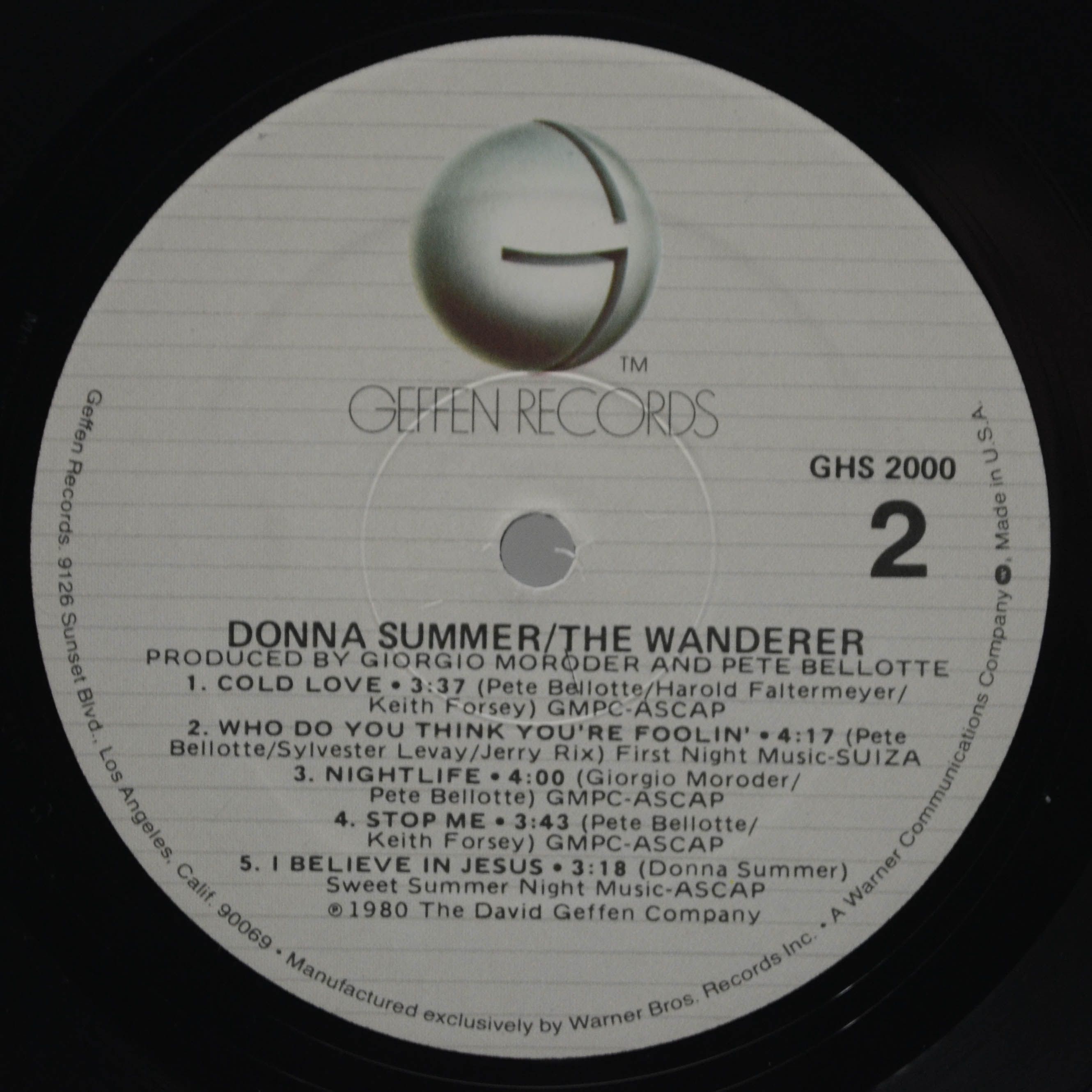 Donna Summer — The Wanderer (1-st, USA), 1980
