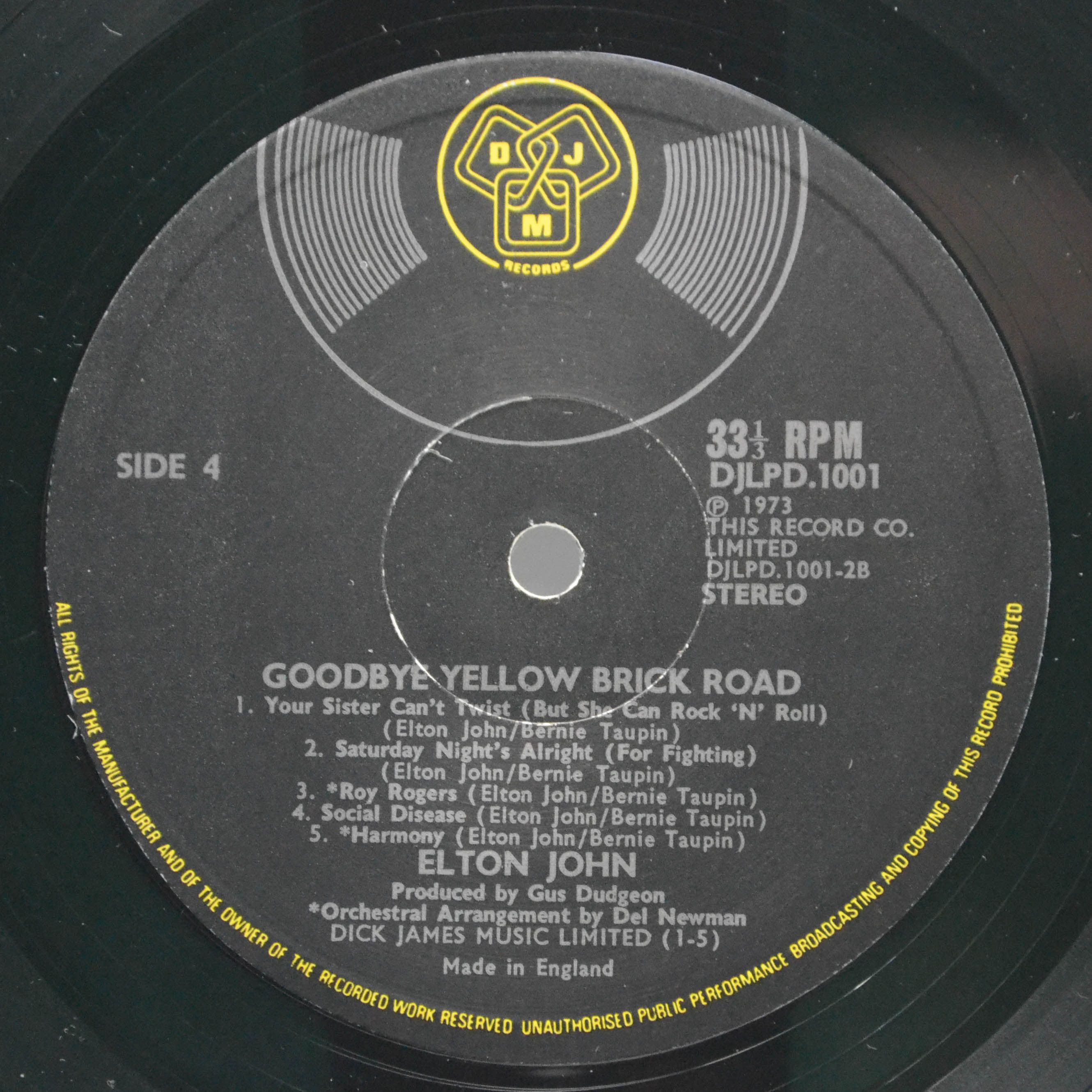 Elton John — Goodbye Yellow Brick Road (2LP, UK), 1973