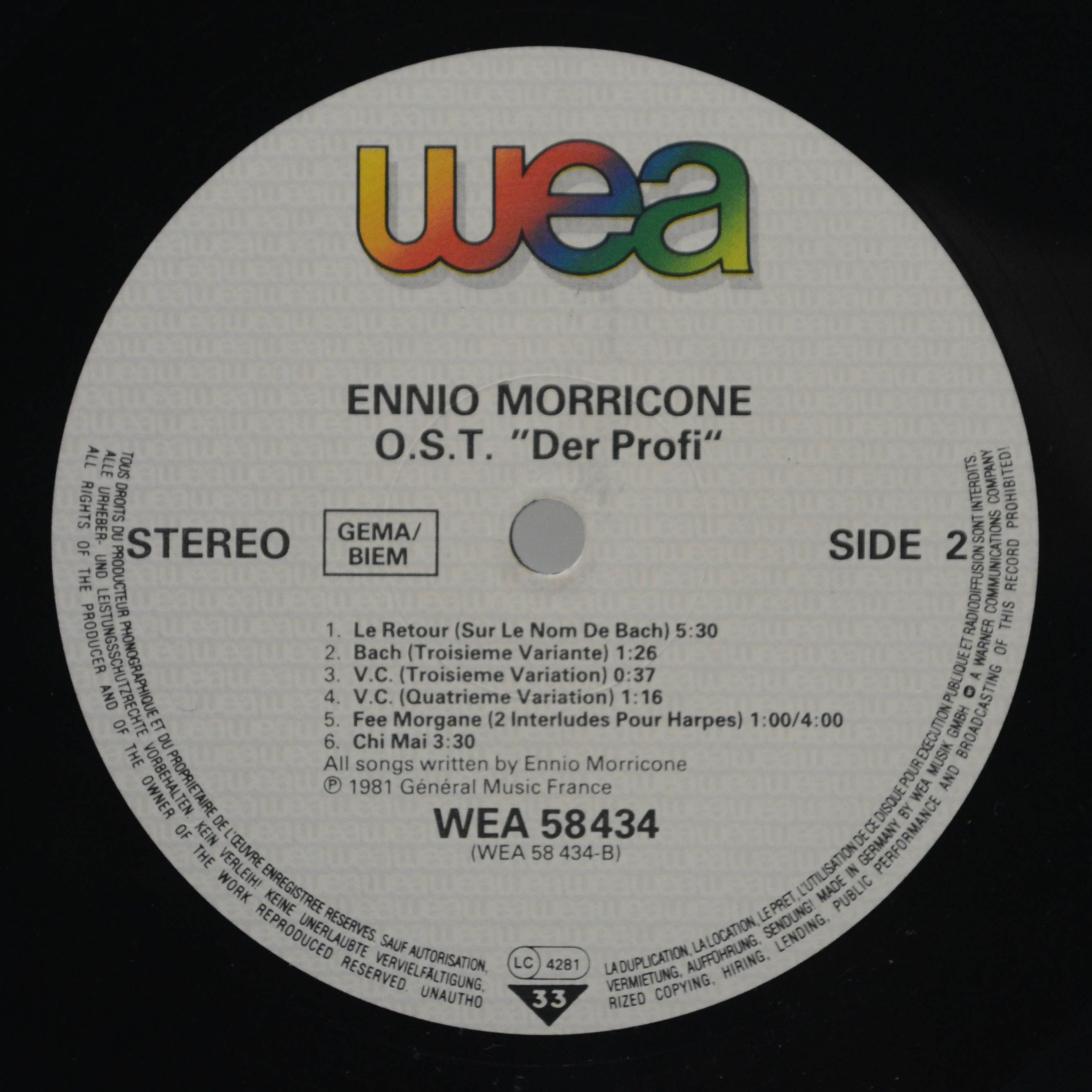 Ennio Morricone — Der Profi, 1981