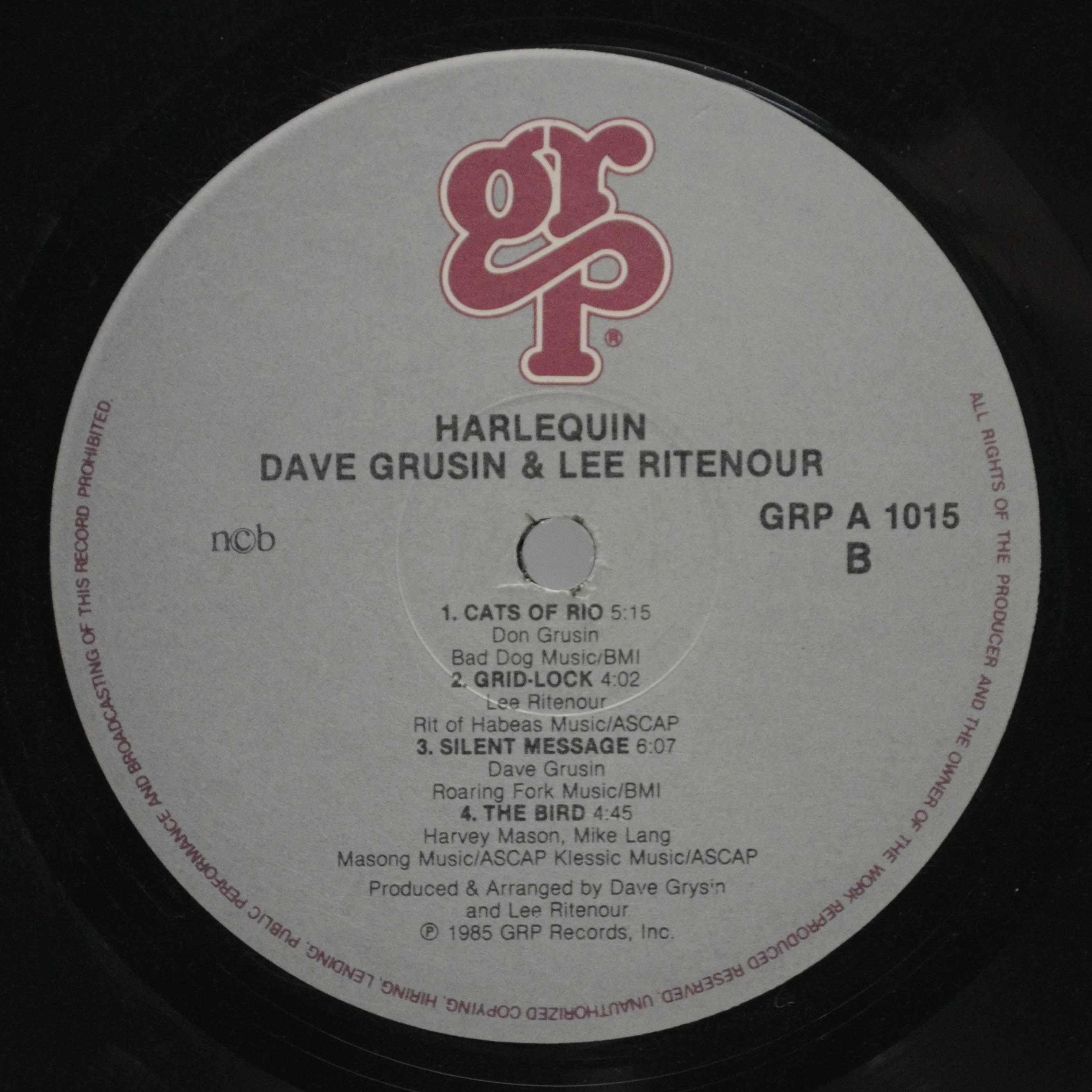 Виниловая пластинка Dave Grusin / Lee Ritenour — Harlequin, 1985