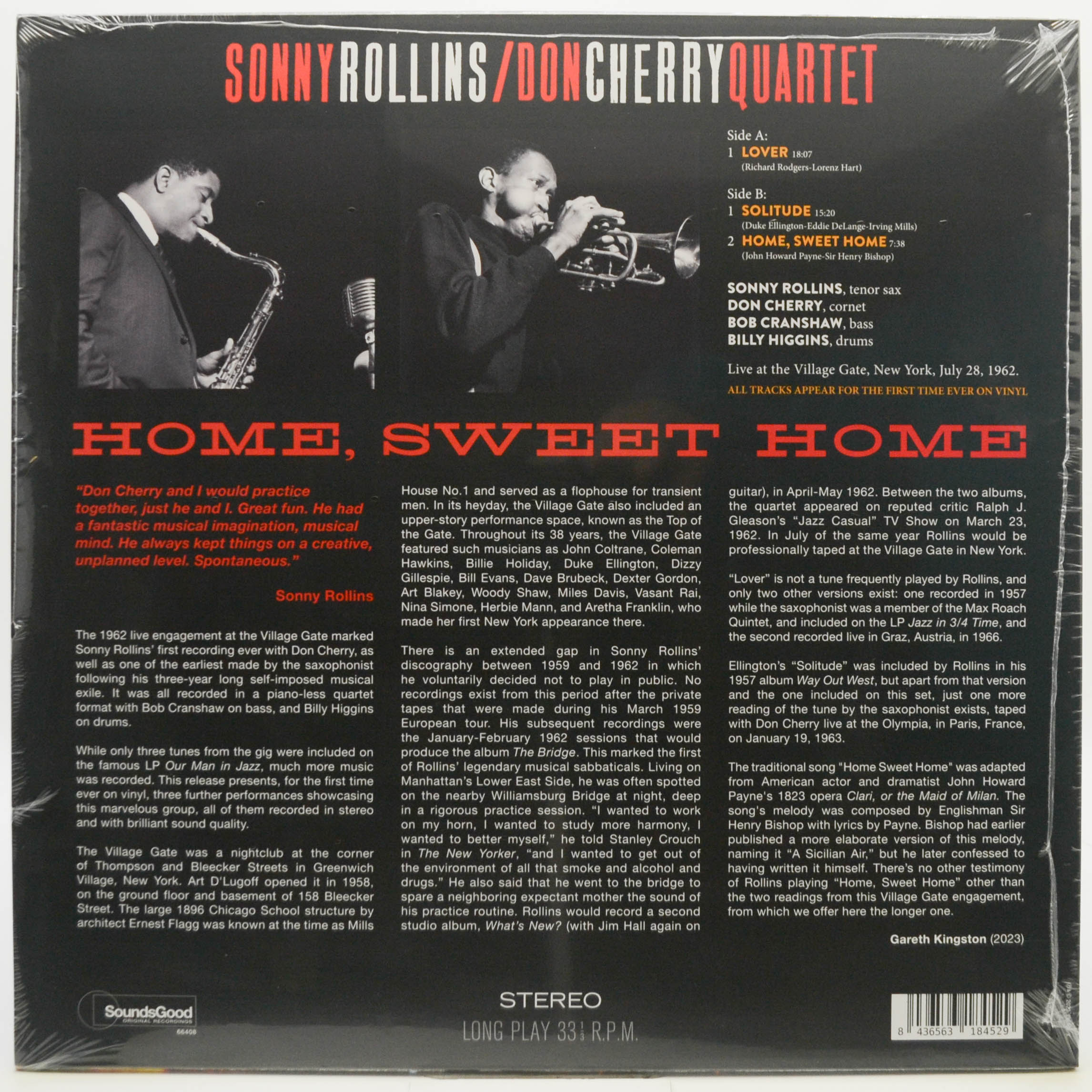 Виниловая пластинка Sonny Rollins / Don Cherry Quartet — Home, Sweet Home, 2023