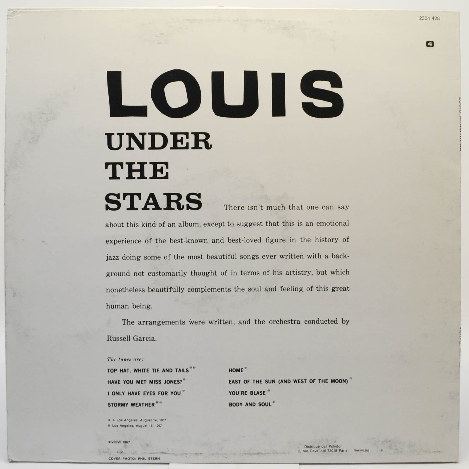 Louis Armstrong — Under The Stars, 1981