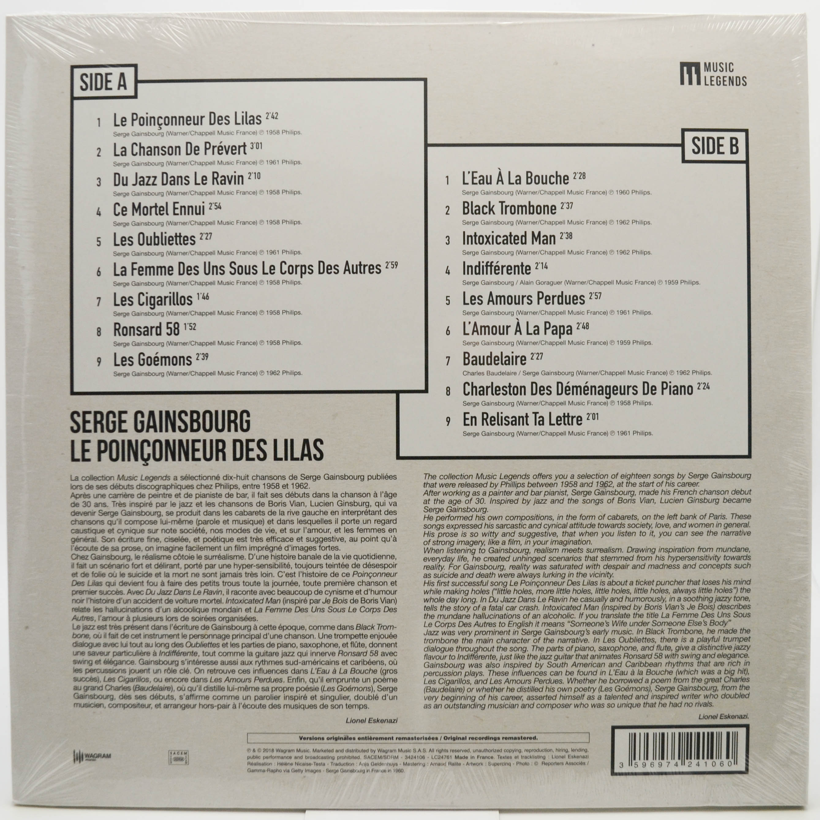 Serge Gainsbourg — Le Poinçonneur Des Lilas (France), 2018
