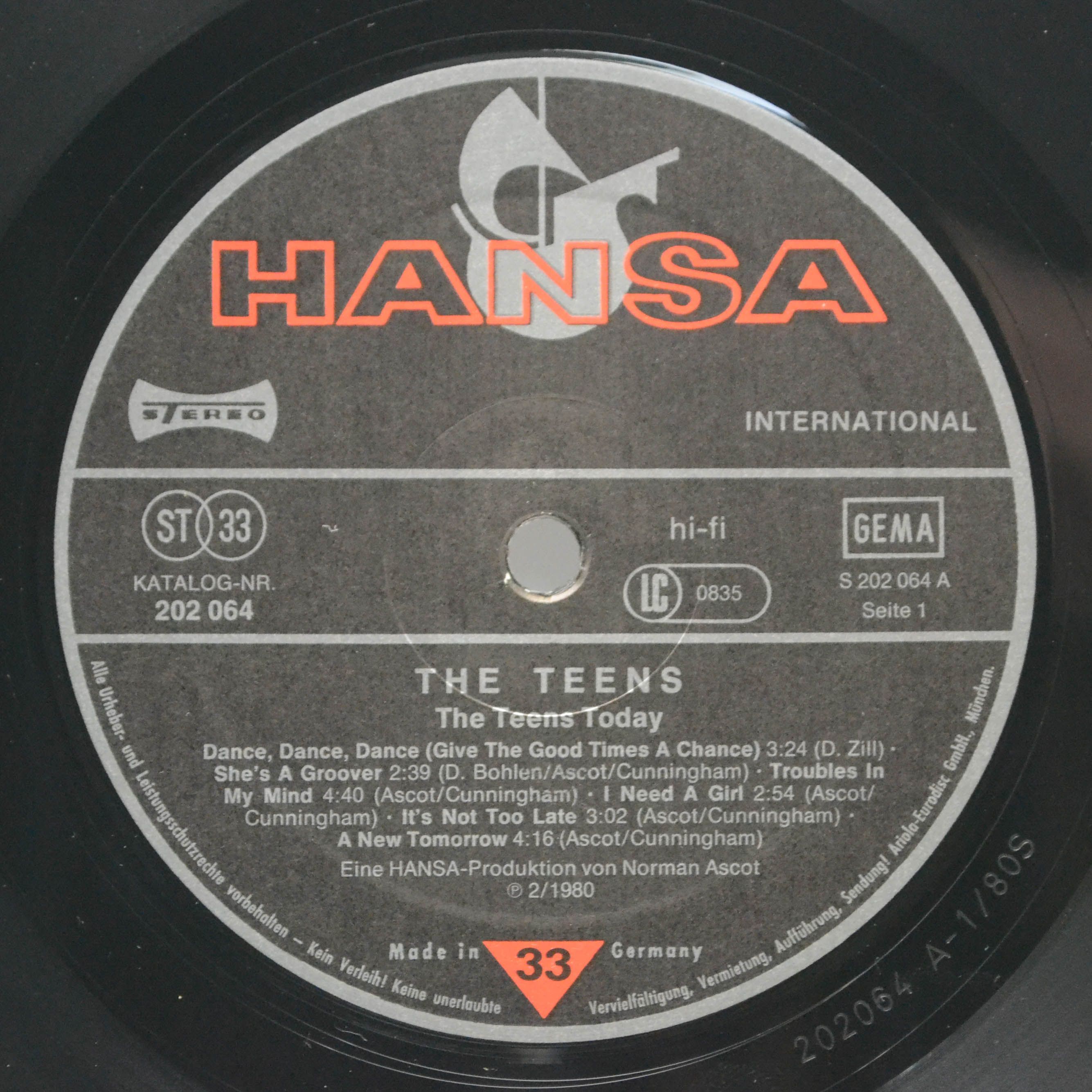 Teens — The Teens Today, 1980