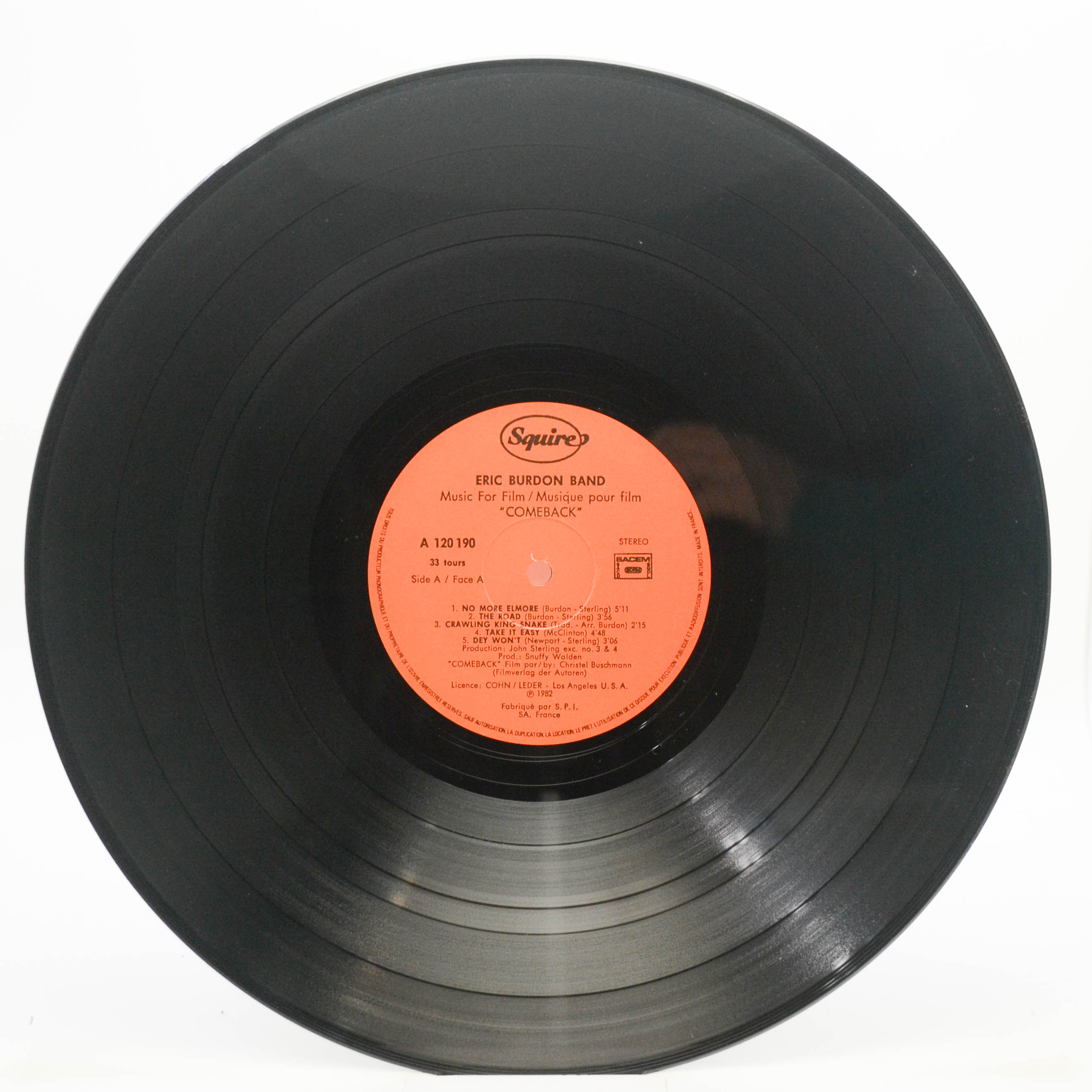 Eric Burdon Band — Music For Film / Musique Pour Film "Comeback", 1982