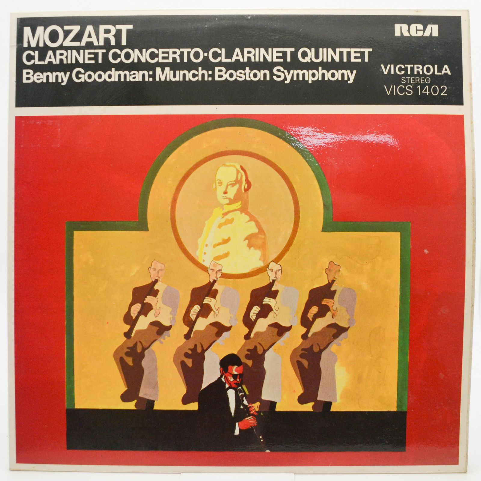 Виниловая пластинка Mozart — Benny Goodman : Munch : Boston Symphony – Clarinet Concerto · Clarinet Quintet (UK), 1957