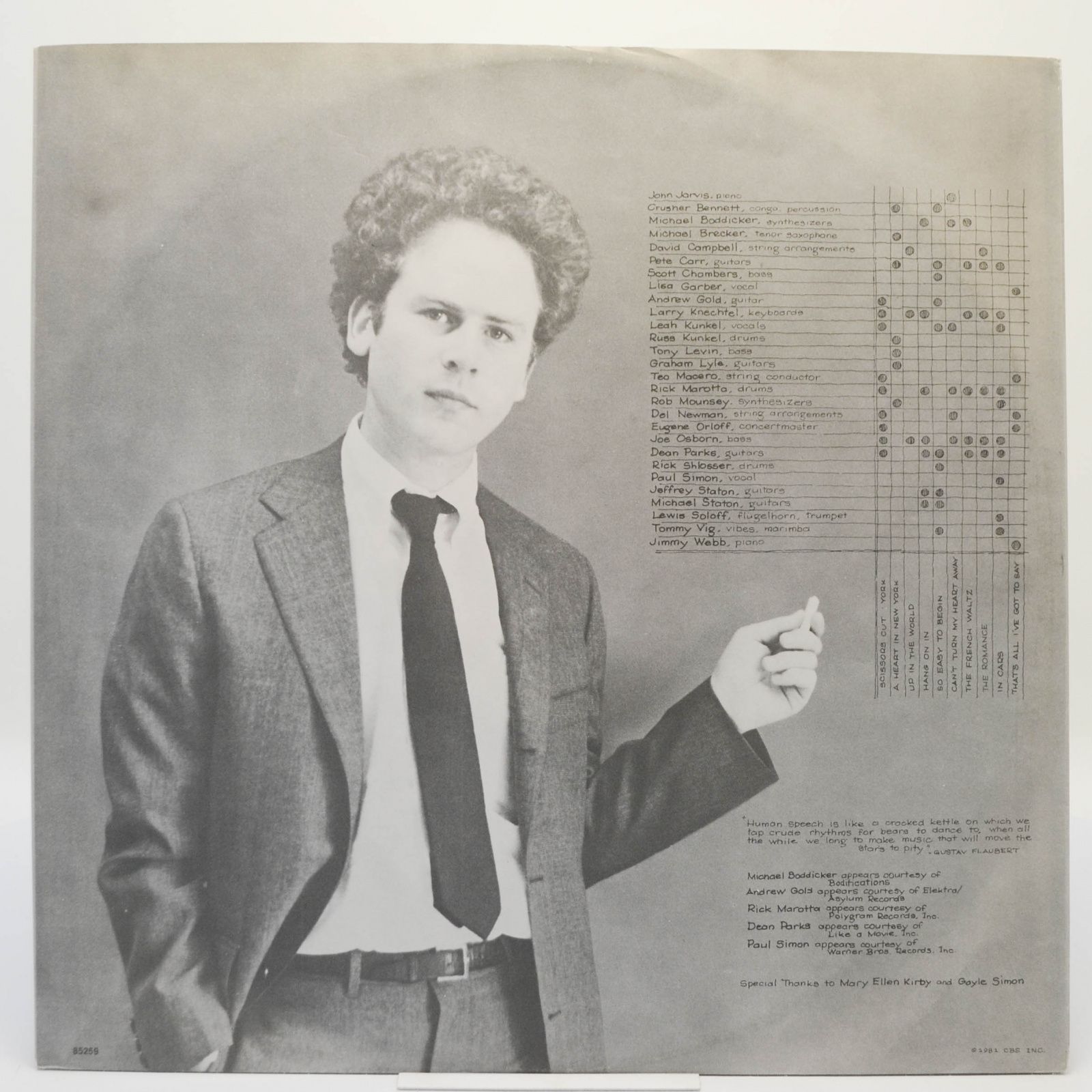 Art Garfunkel — Scissors Cut, 1981