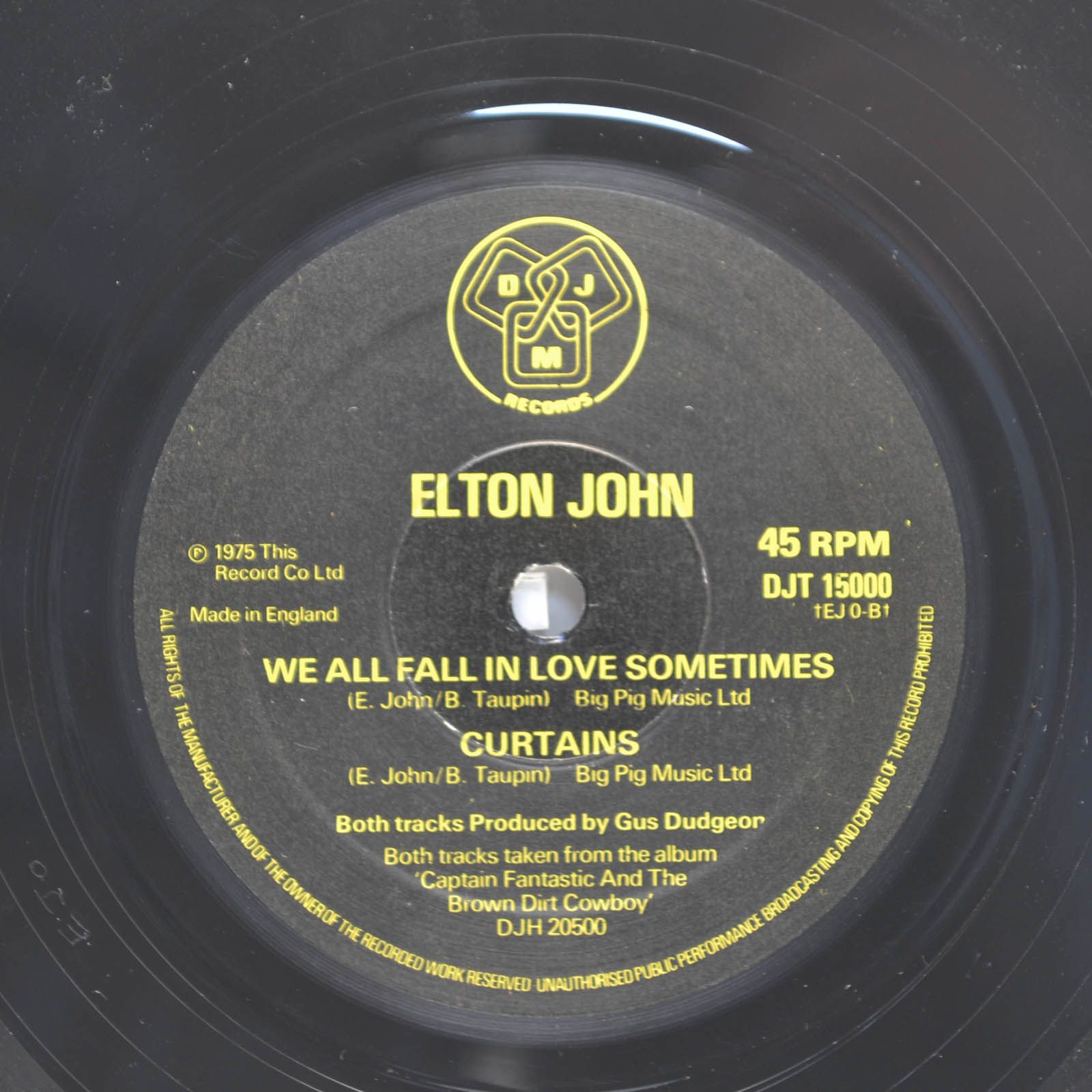 Elton John — Funeral For A Friend / Love Lies Bleeding (UK), 1978