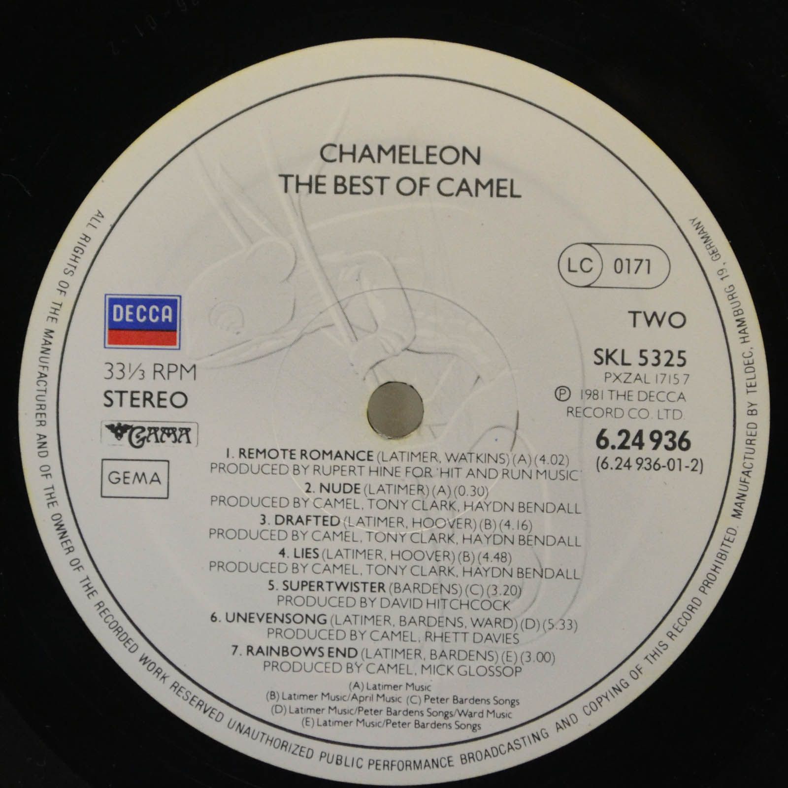 Camel — Chameleon The Best Of Camel, 1981