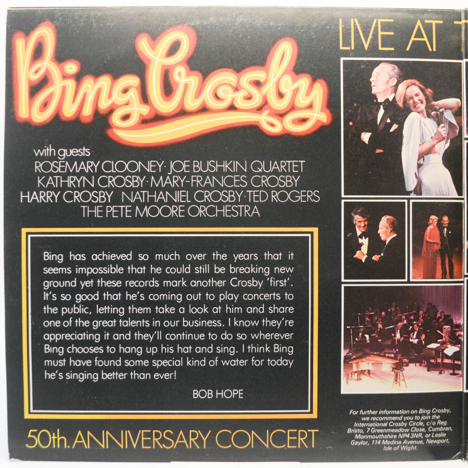 Bing Crosby — Bing Crosby Live At The London Palladium (2LP, UK), 1976