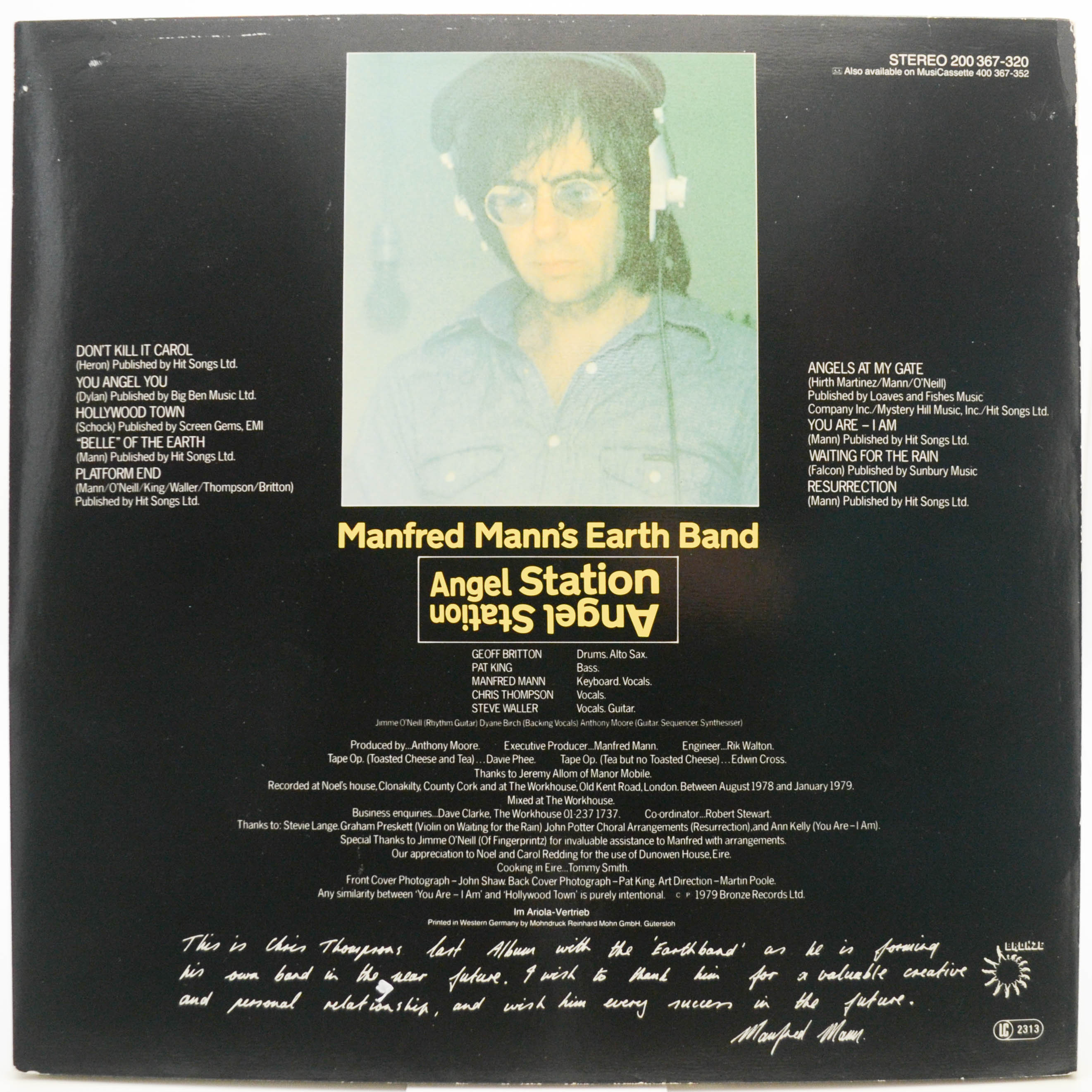 Manfred Mann's Earth Band — Angel Station (poster), 1979