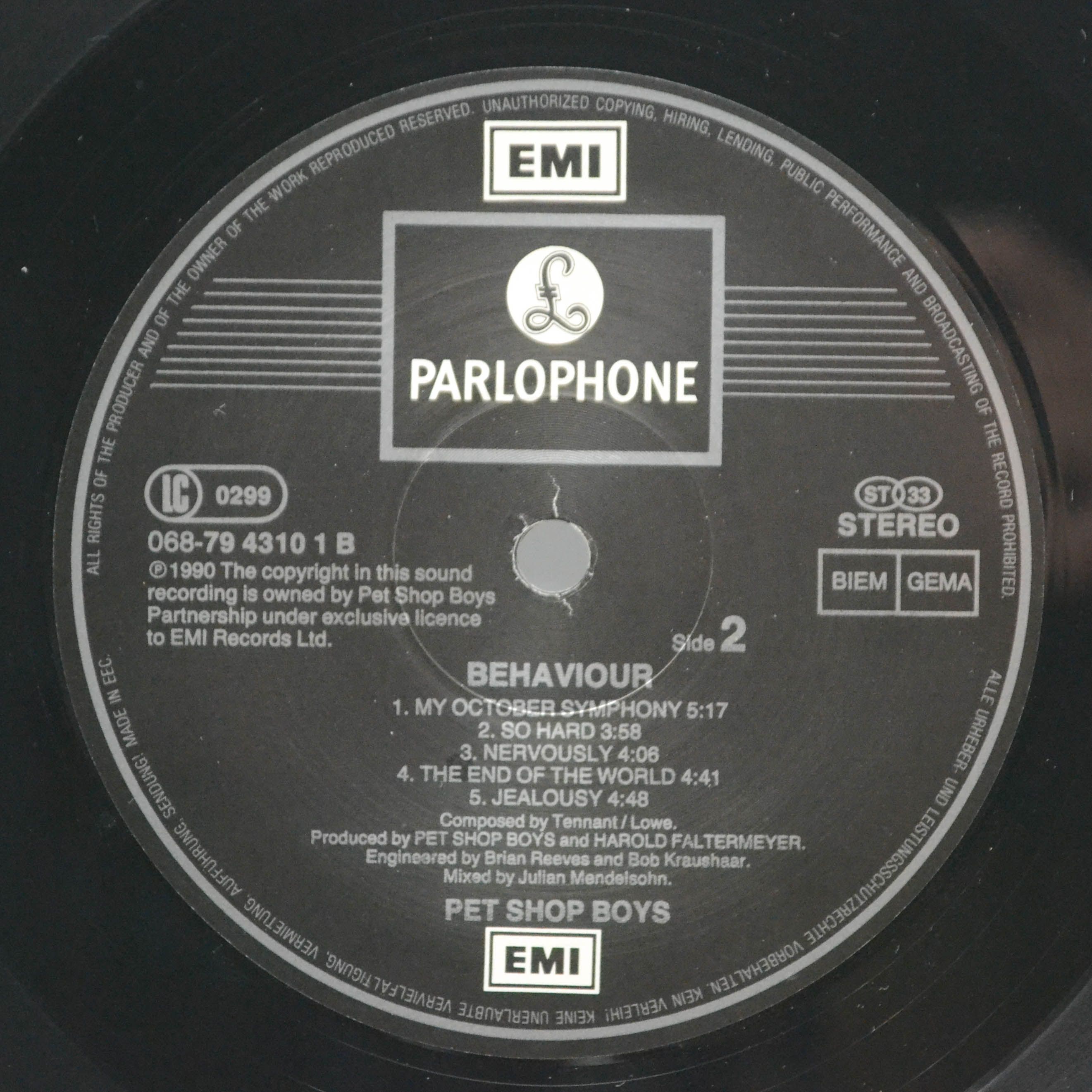 Pet Shop Boys — Behaviour, 1990