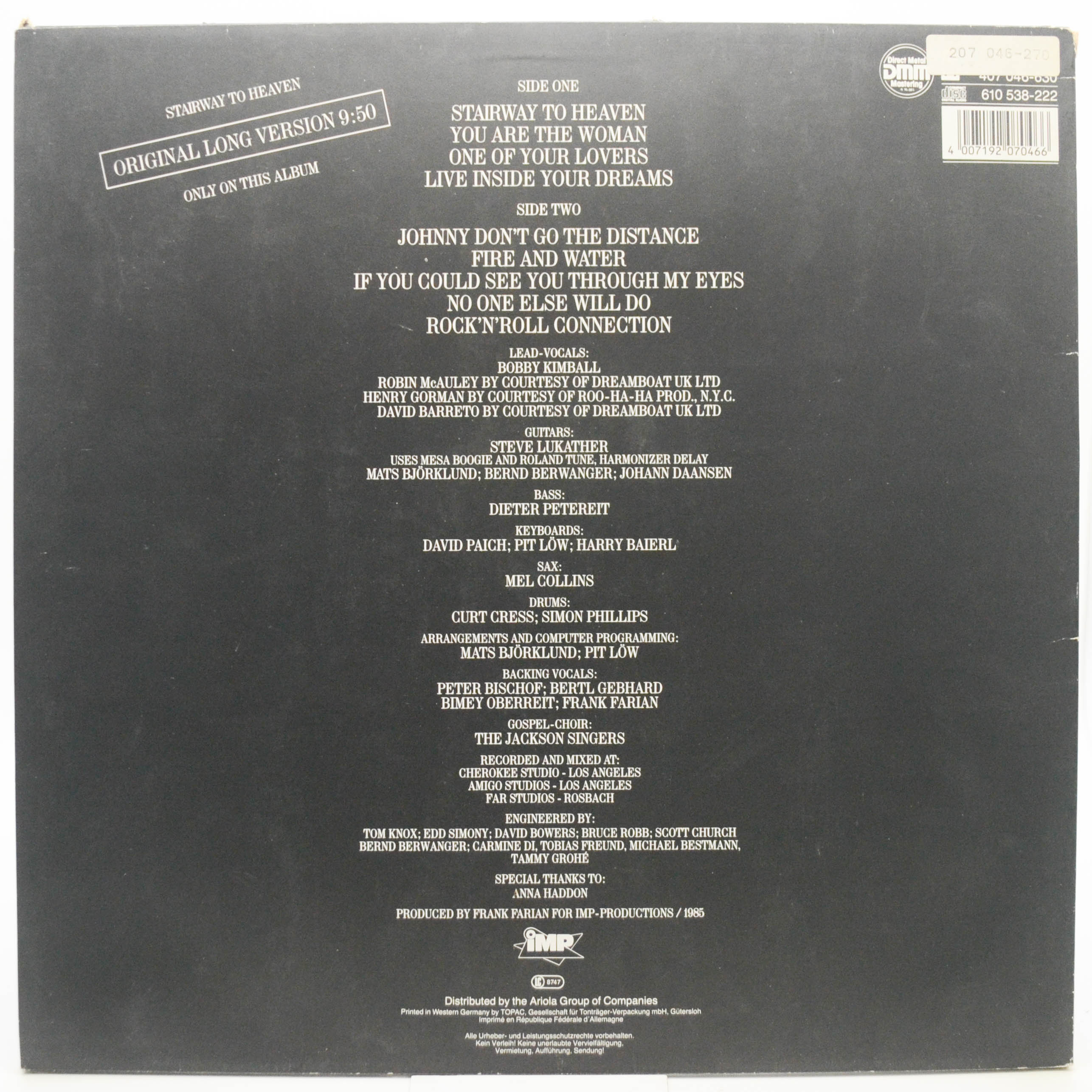 Far Corporation — Division One (The Album), 1985