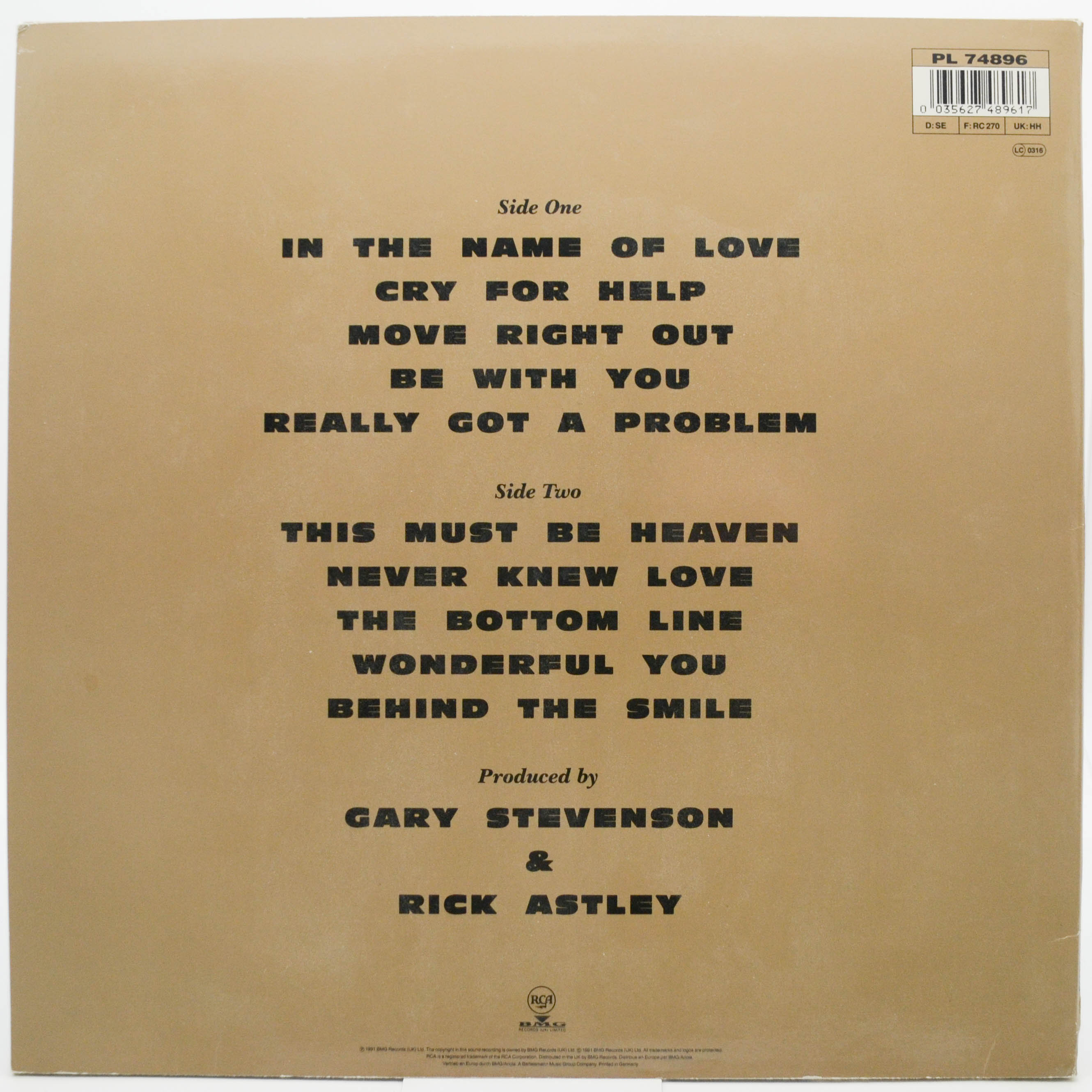 Rick Astley — Free, 1991