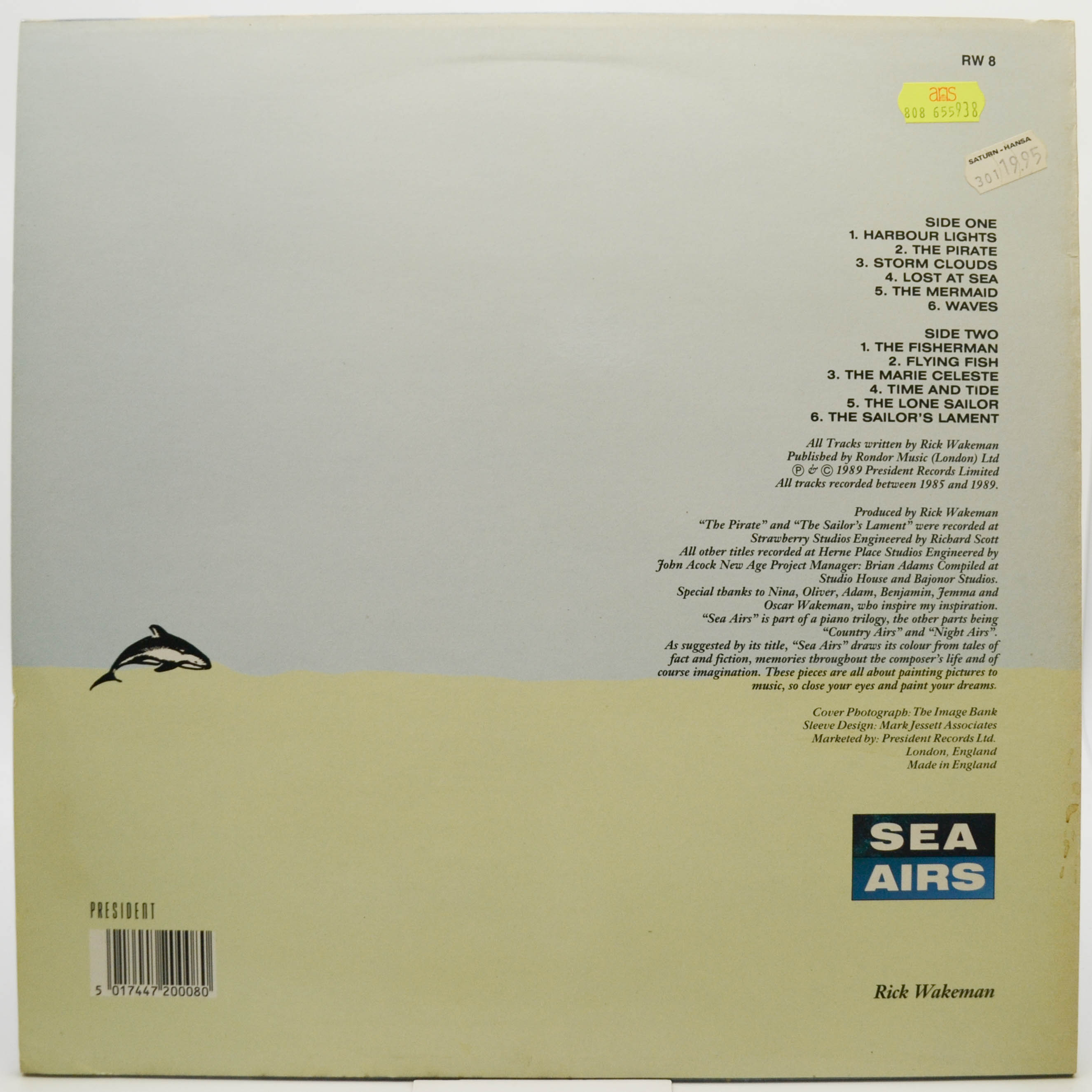 Rick Wakeman — Sea Airs (1-st, UK), 1989