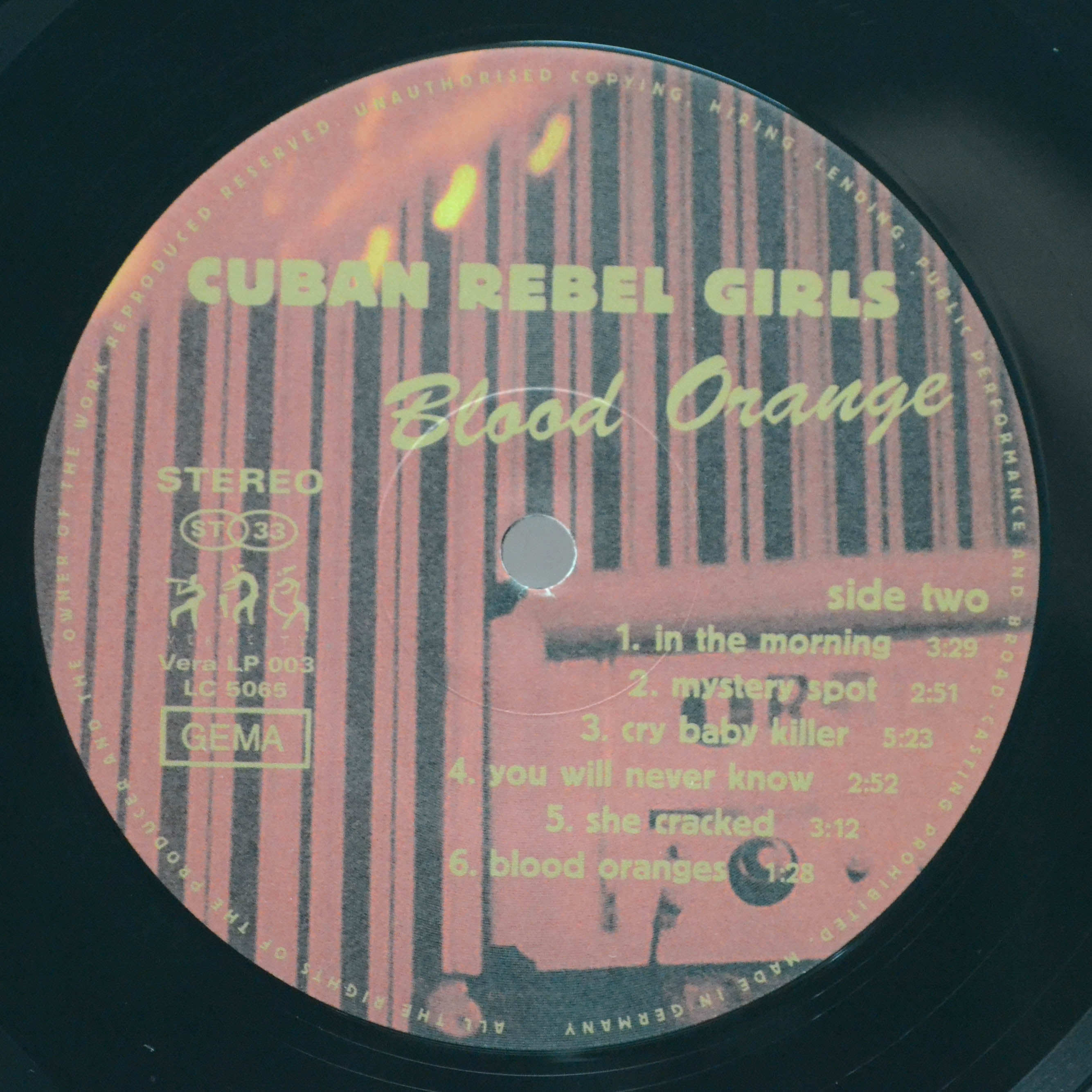 Cuban Rebel Girls — Blood Orange (1-st, Germany), 1997