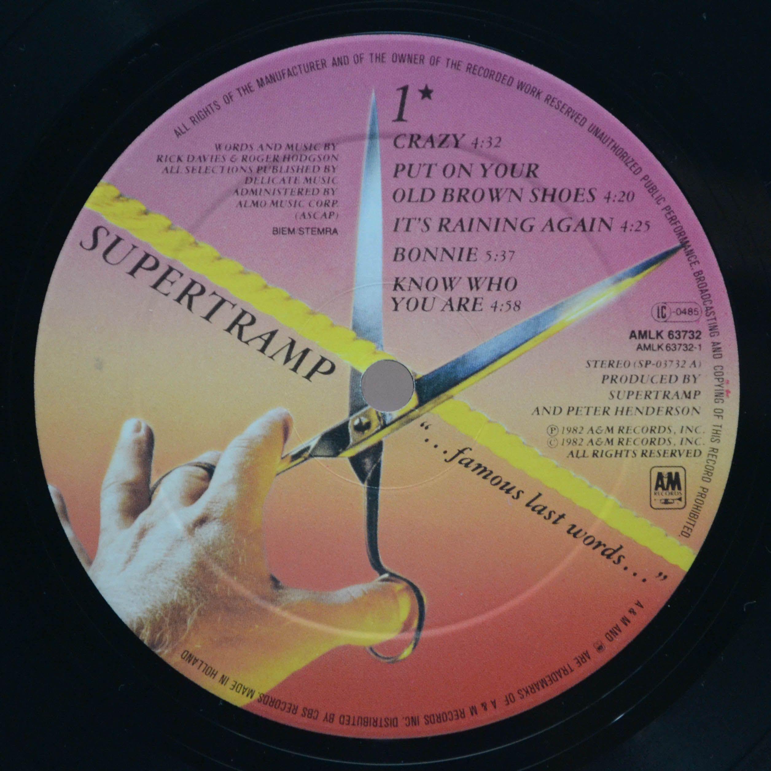 Supertramp — "...Famous Last Words...", 1982