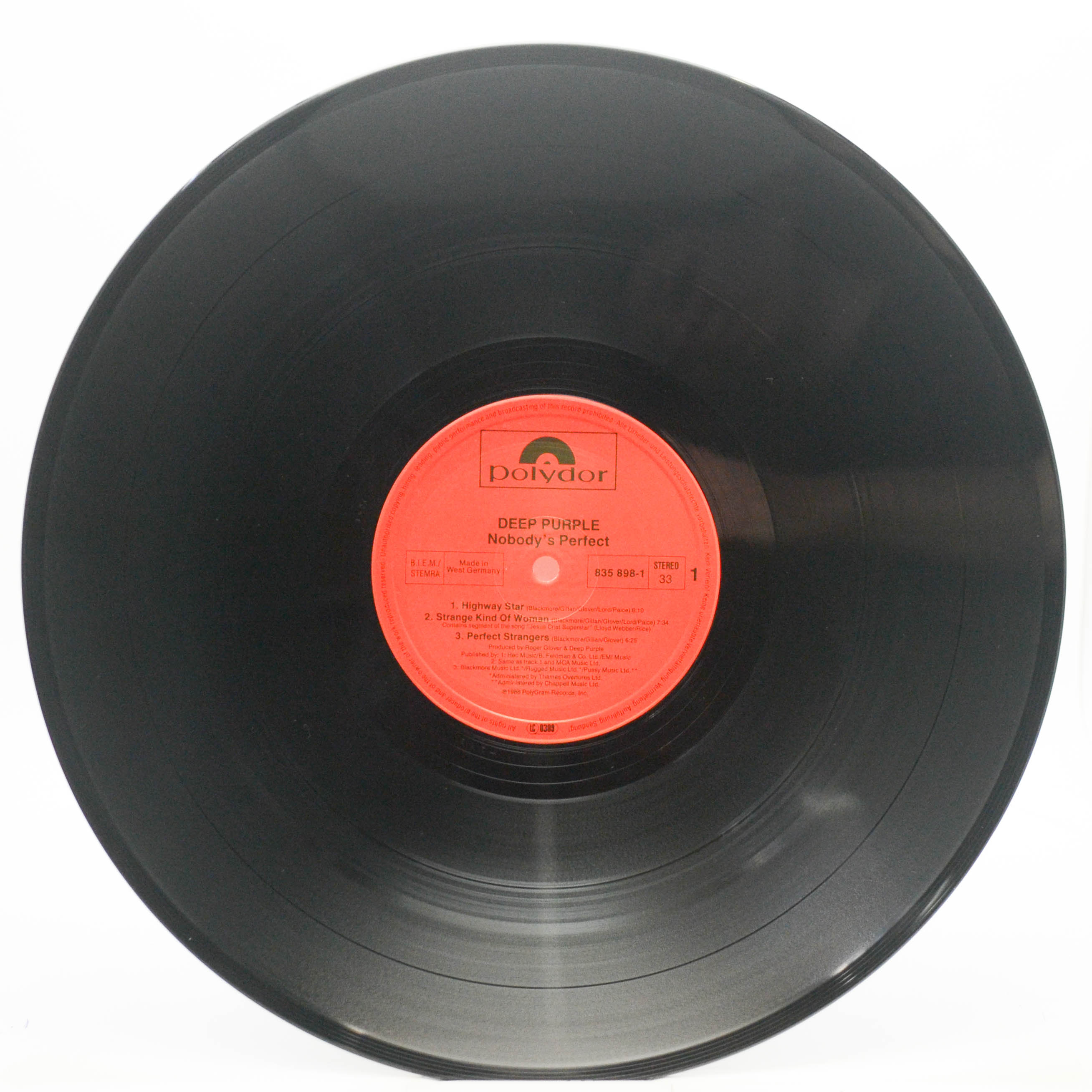 Deep Purple — Nobody's Perfect (2LP), 1988