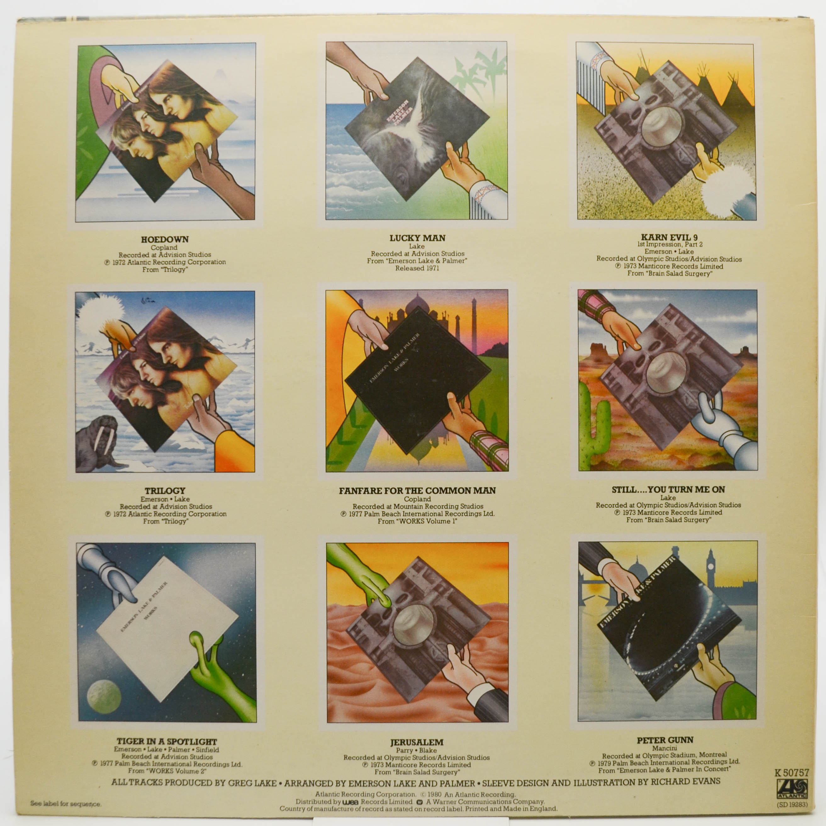 Emerson, Lake & Palmer — The Best Of Emerson Lake & Palmer (1-st, UK), 1980