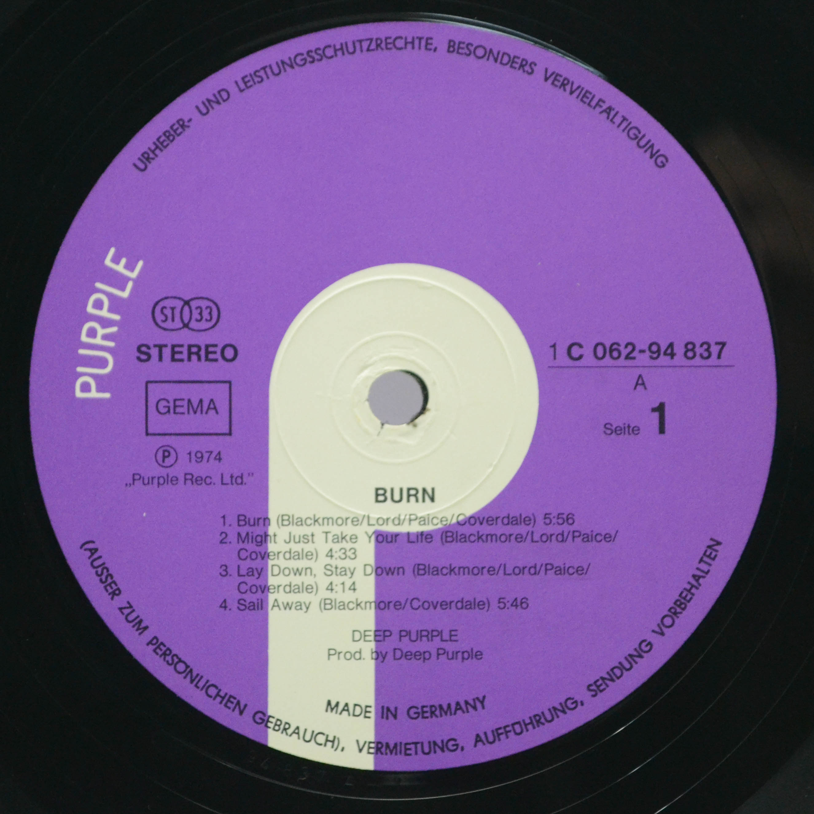Deep Purple — Burn, 1974