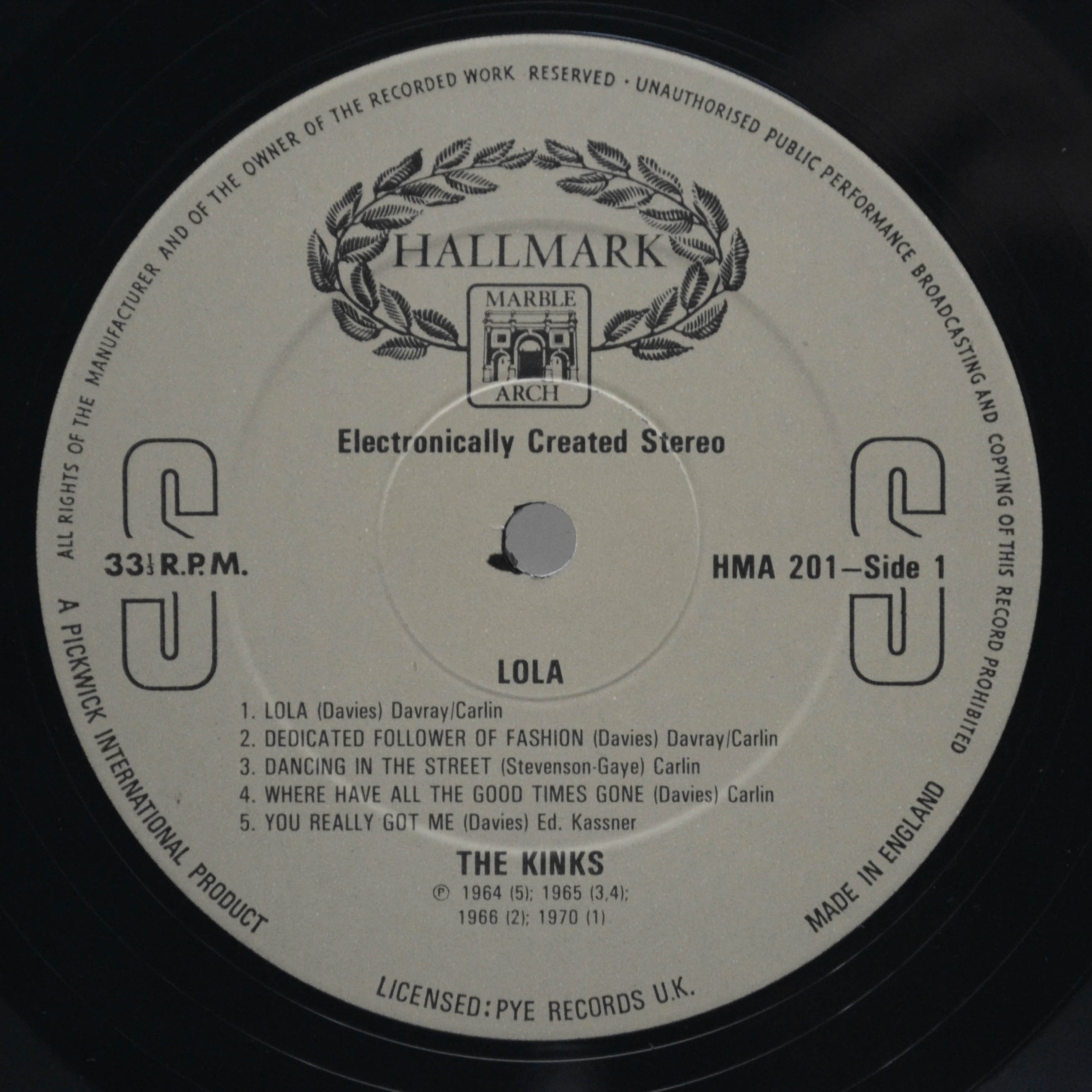 Kinks — Lola (1-st, UK), 1971