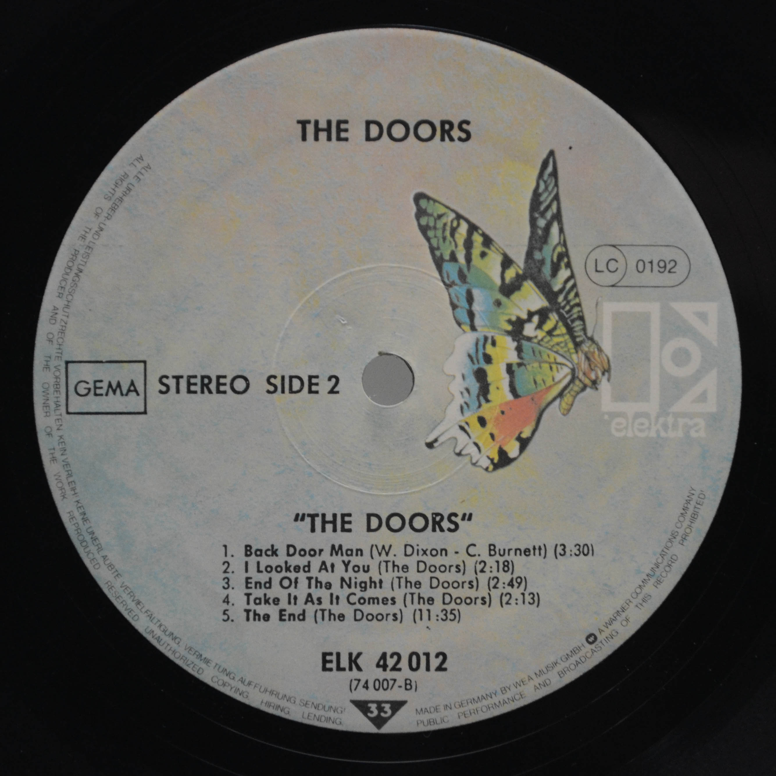 Виниловая пластинка Doors — The Doors, 1967