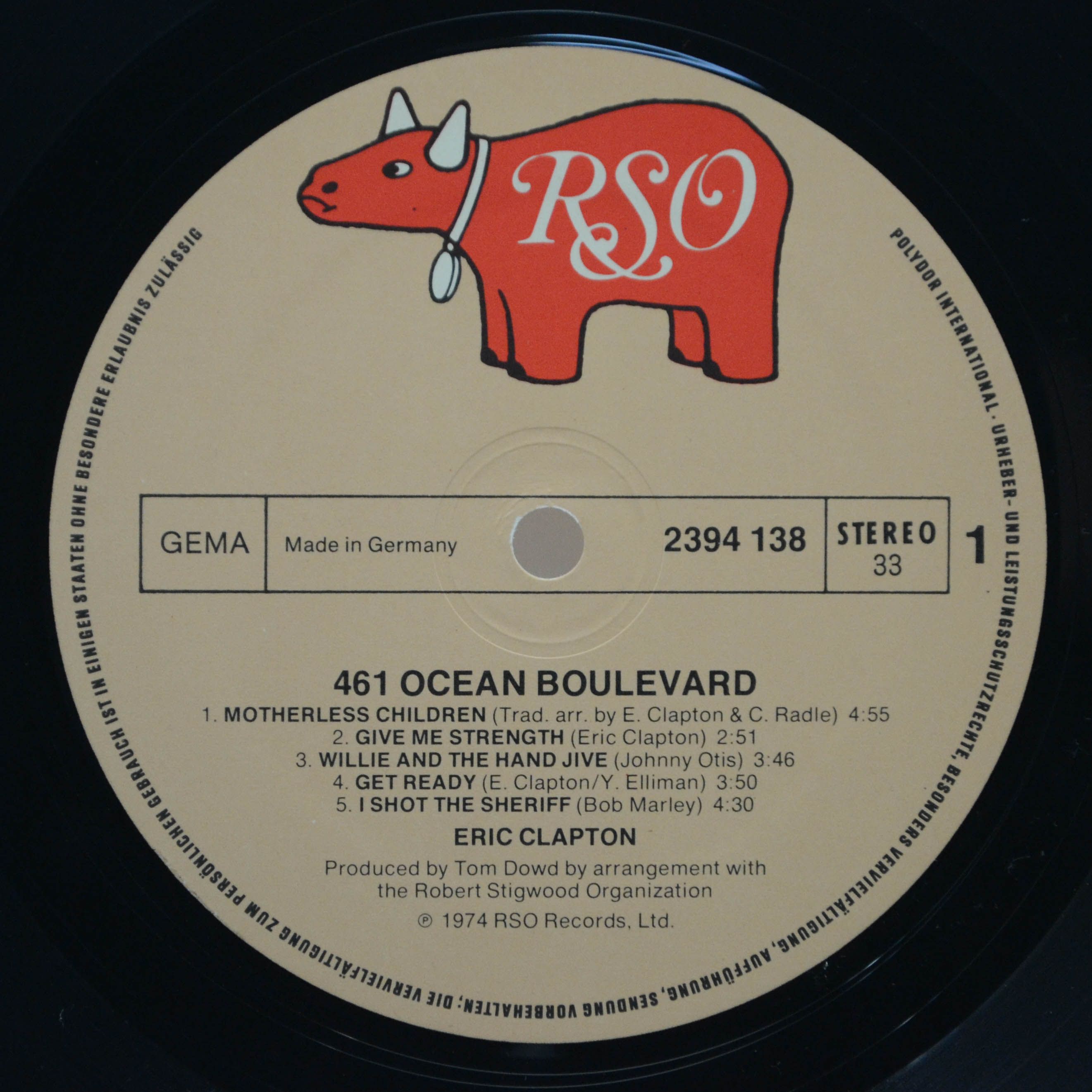 Eric Clapton — 461 Ocean Boulevard, 1974