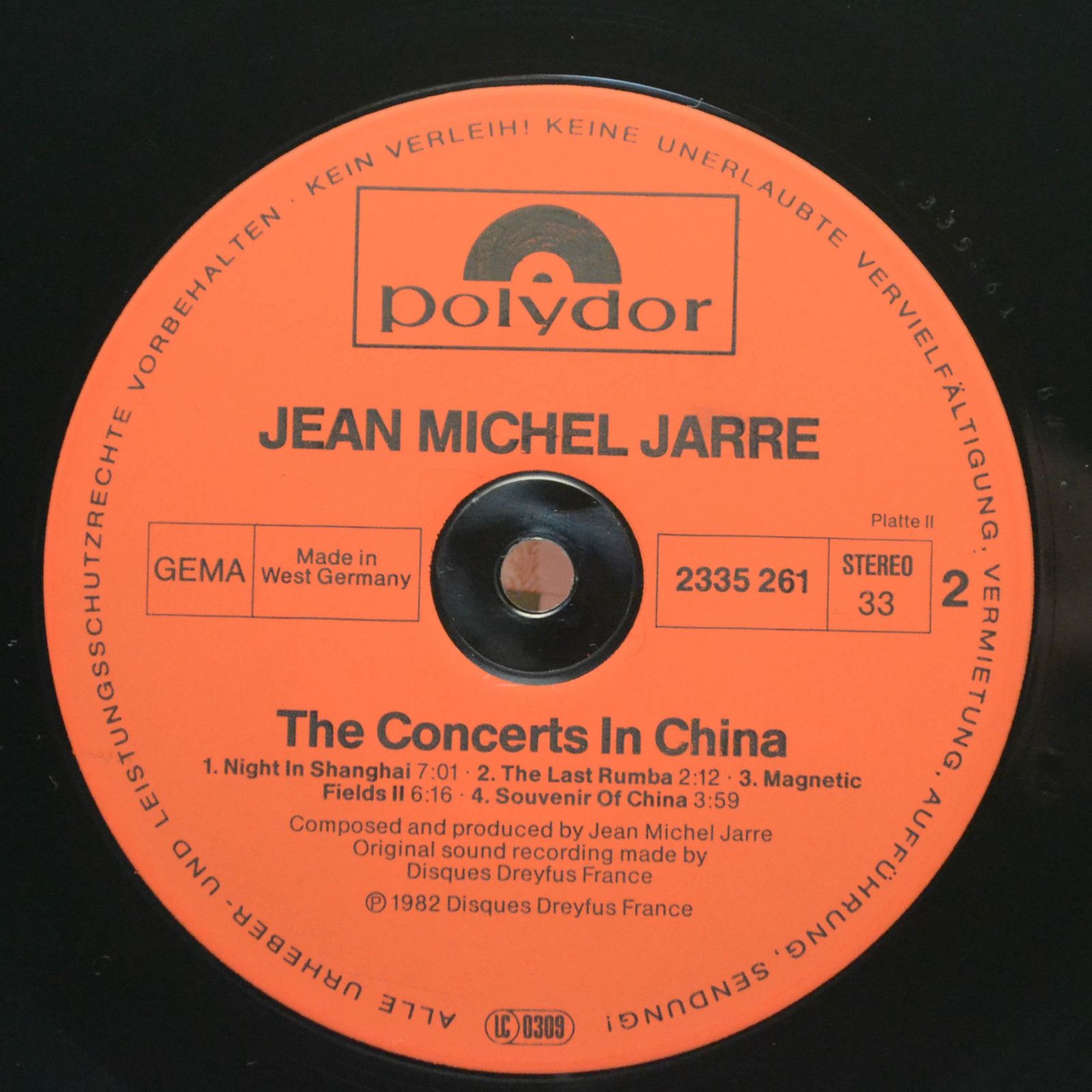 Jean-Michel Jarre — The Concerts In China (2LP), 1982
