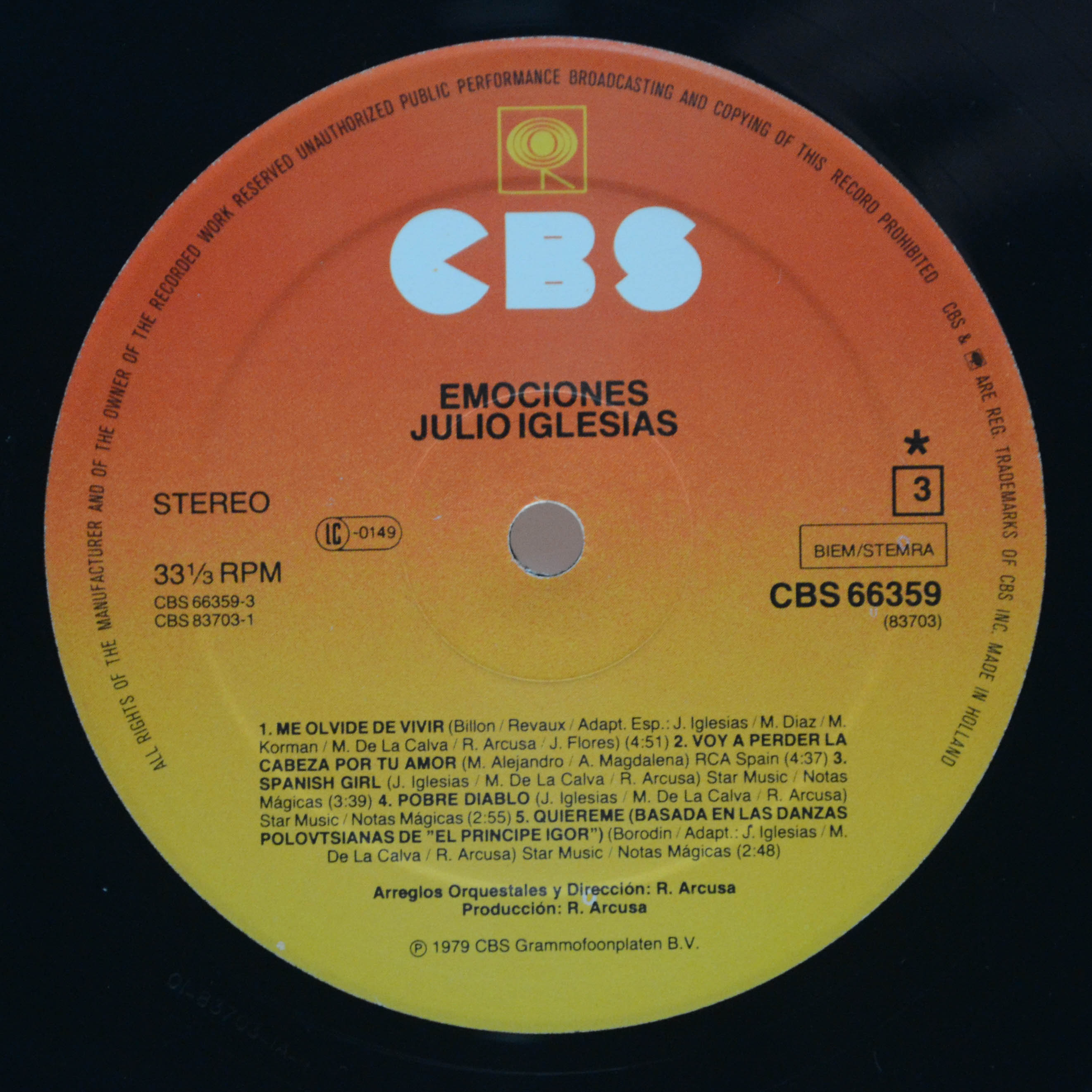 Julio Iglesias — 3 Gold Records (3LP, Box-set), 1980