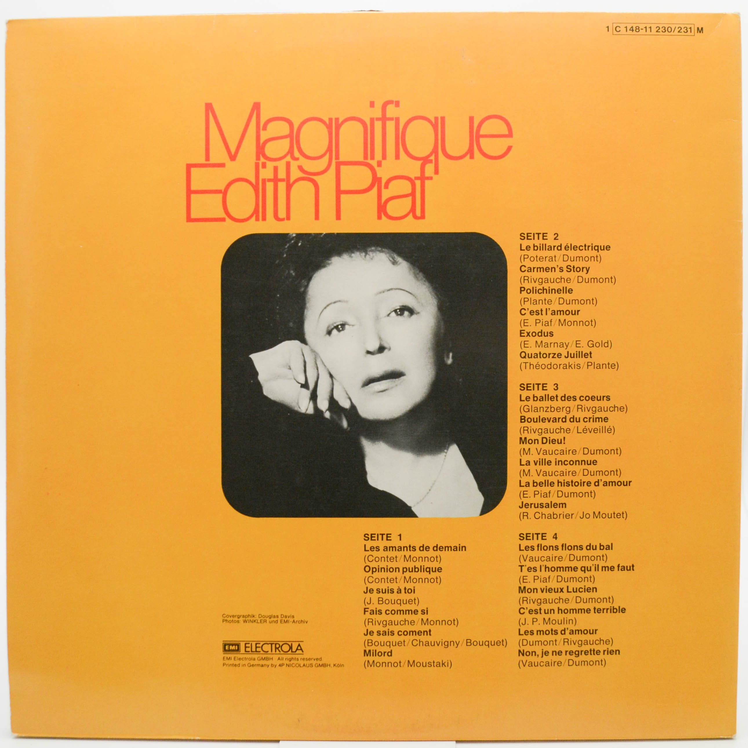 Edith Piaf — Magnifique Edith Piaf (2LP), 1973