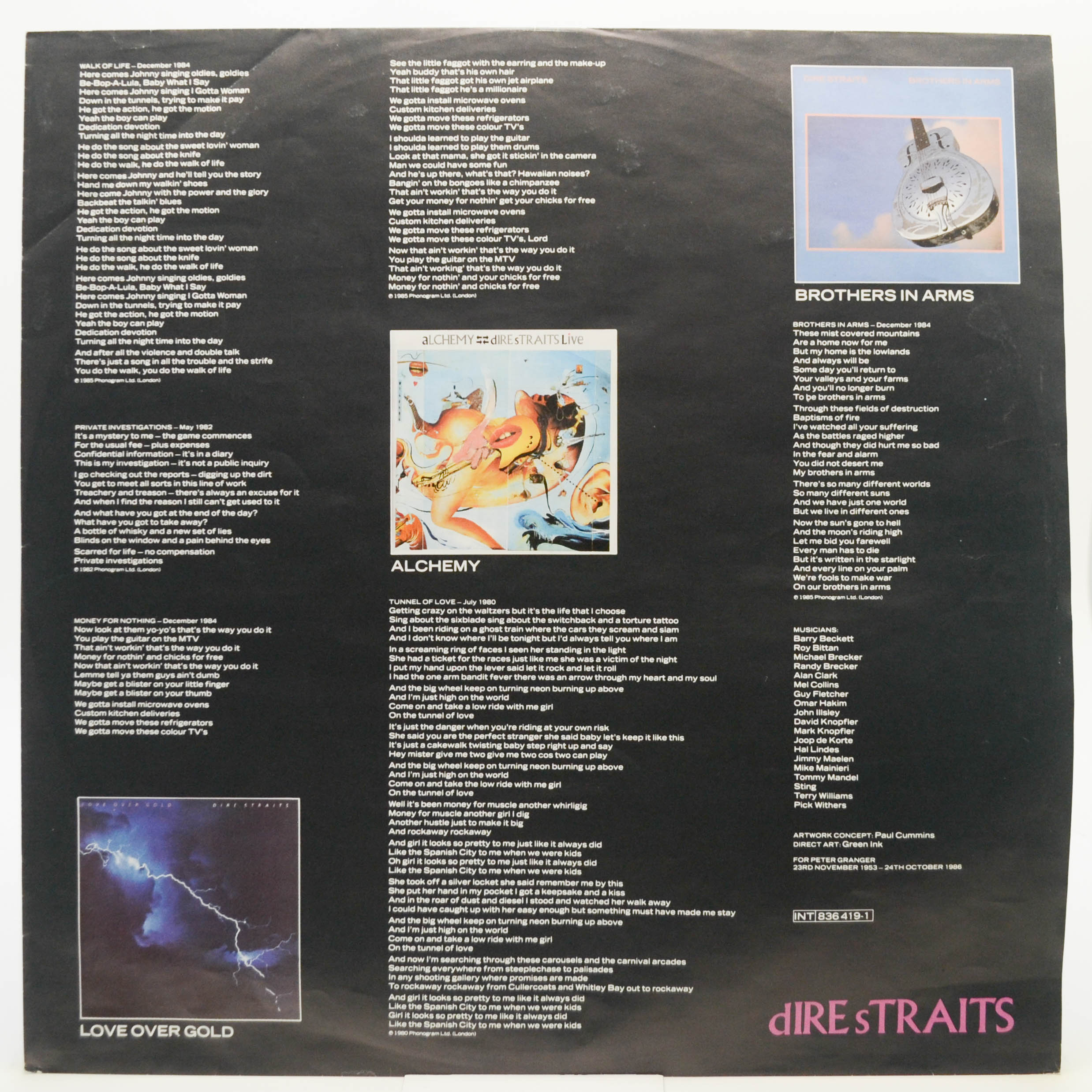 Виниловая пластинка Dire Straits — Money For Nothing, 1988