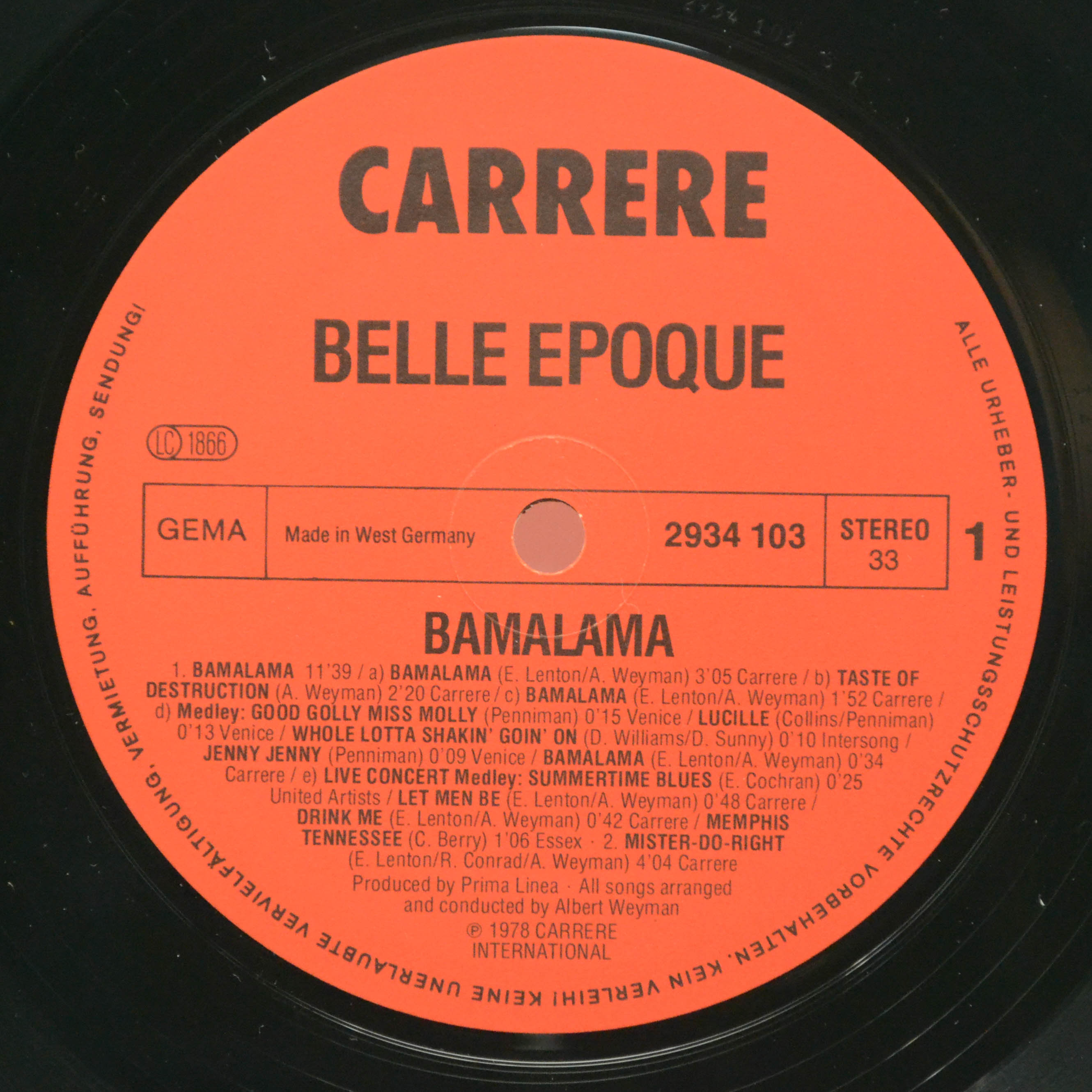 Belle Epoque — Bamalama, 1978
