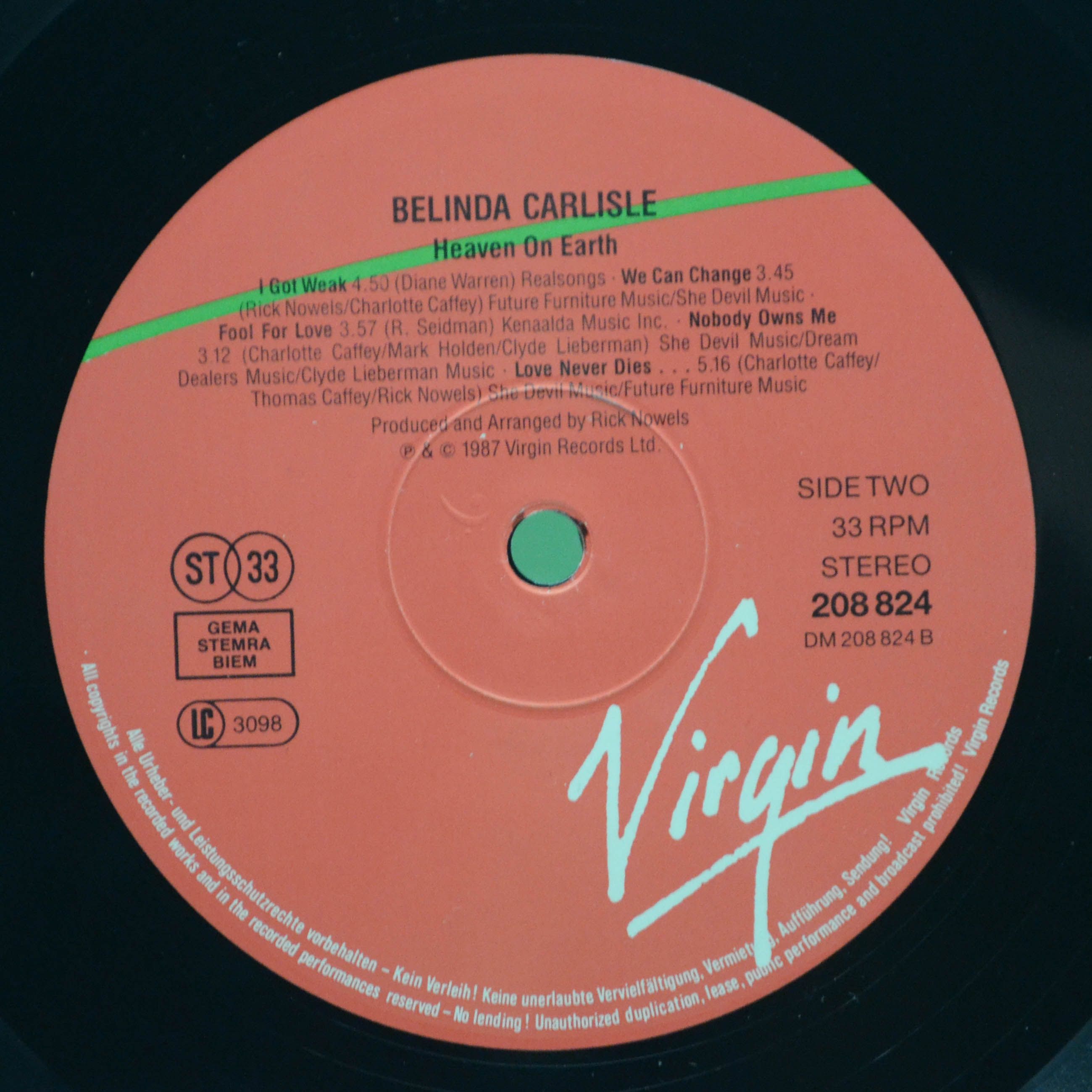 Belinda Carlisle — Heaven On Earth, 1987
