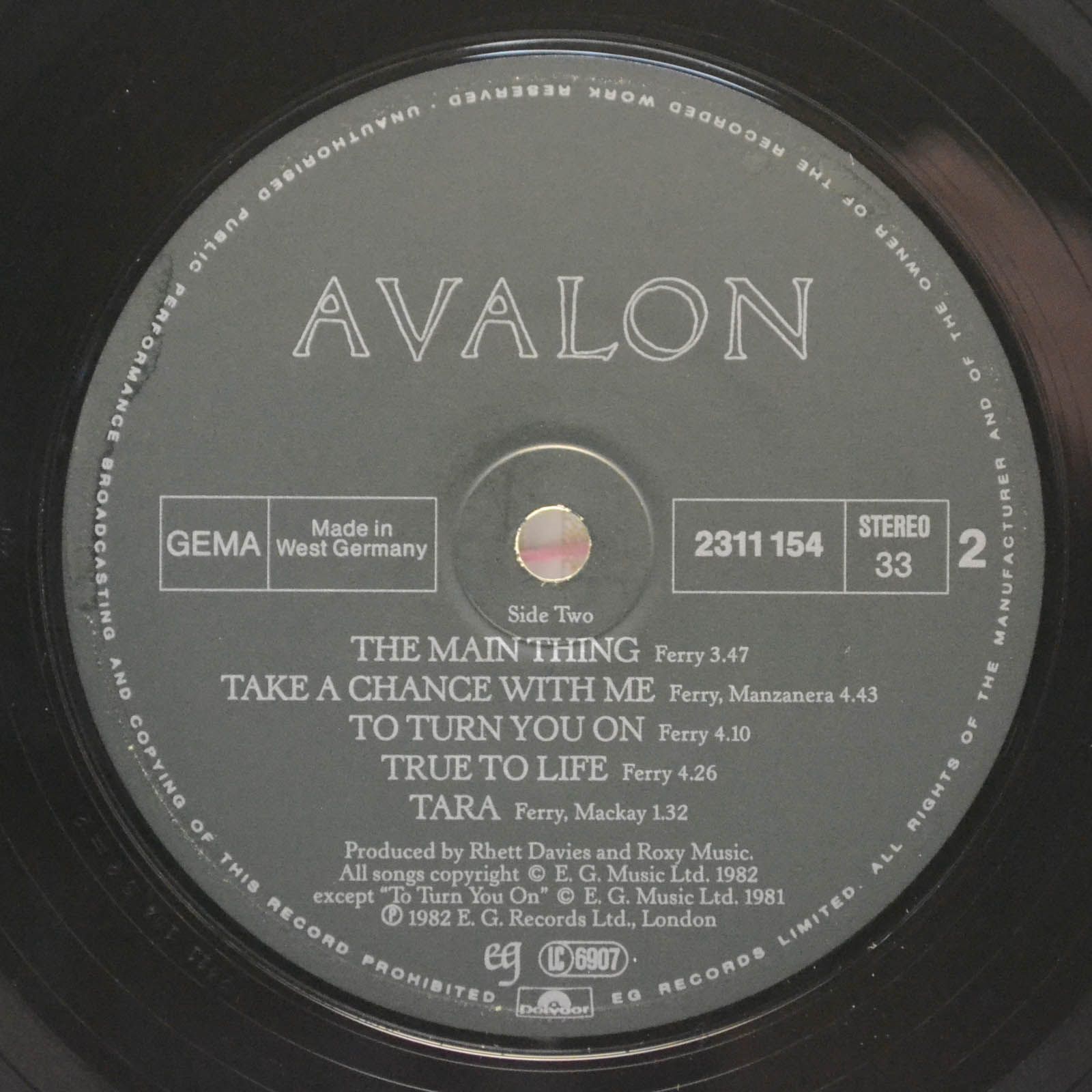 Roxy Music — Avalon, 1982