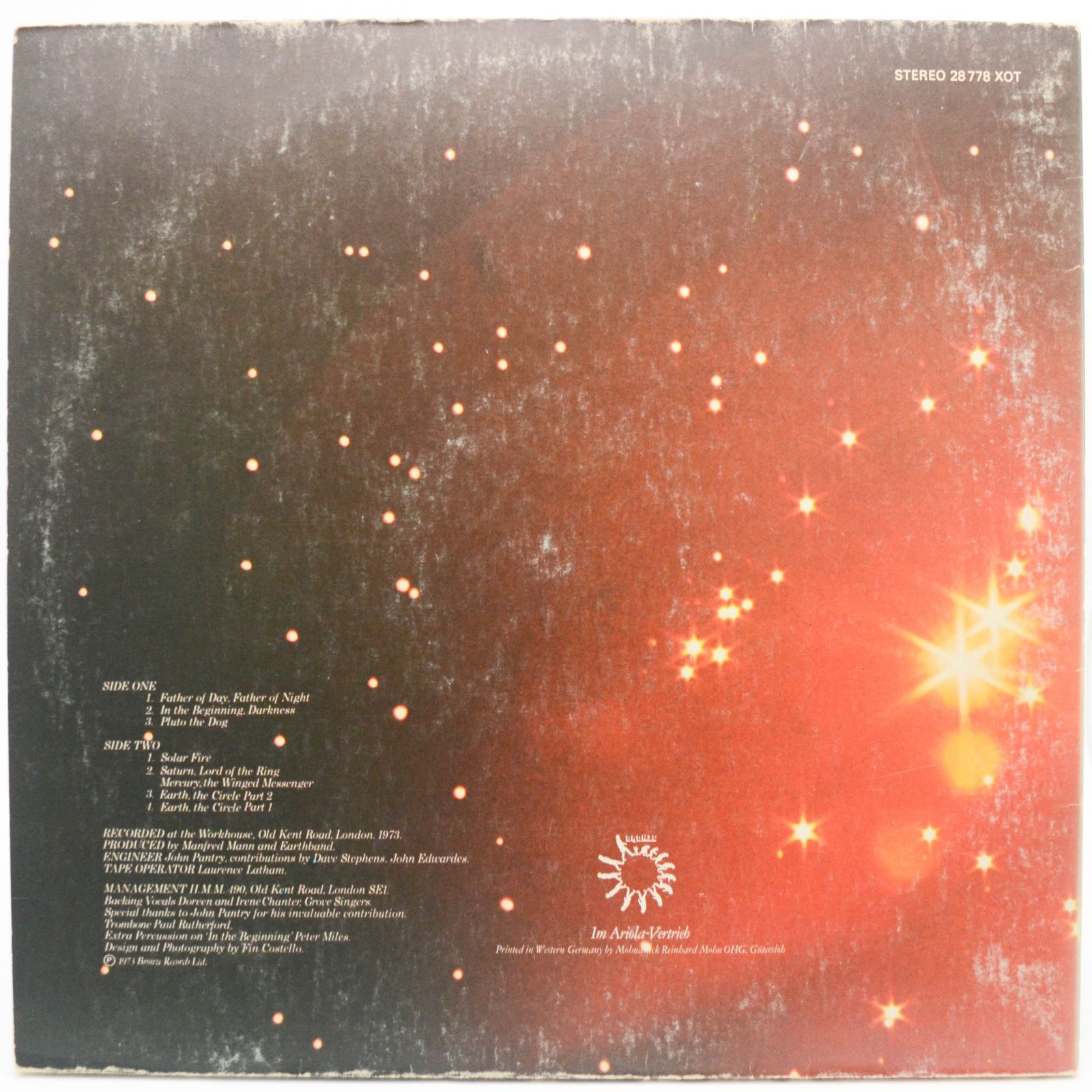 Manfred Mann's Earth Band — Solar Fire, 1973