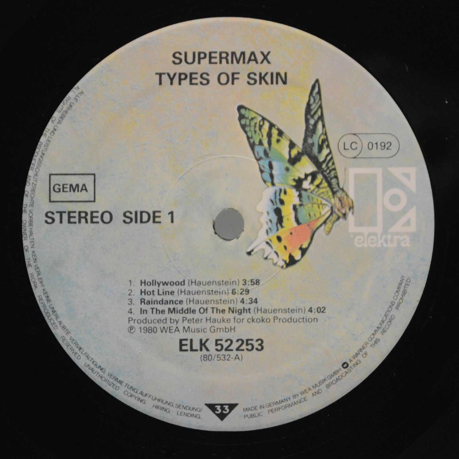 Supermax — Types Of Skin, 1980