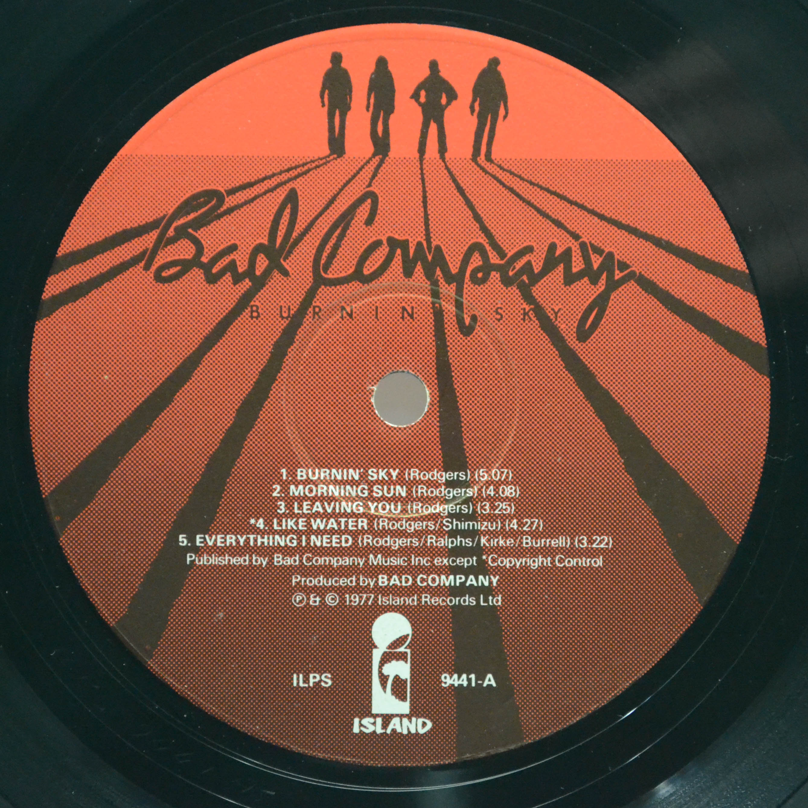 Bad Company — Burnin' Sky (1-st, UK), 1977