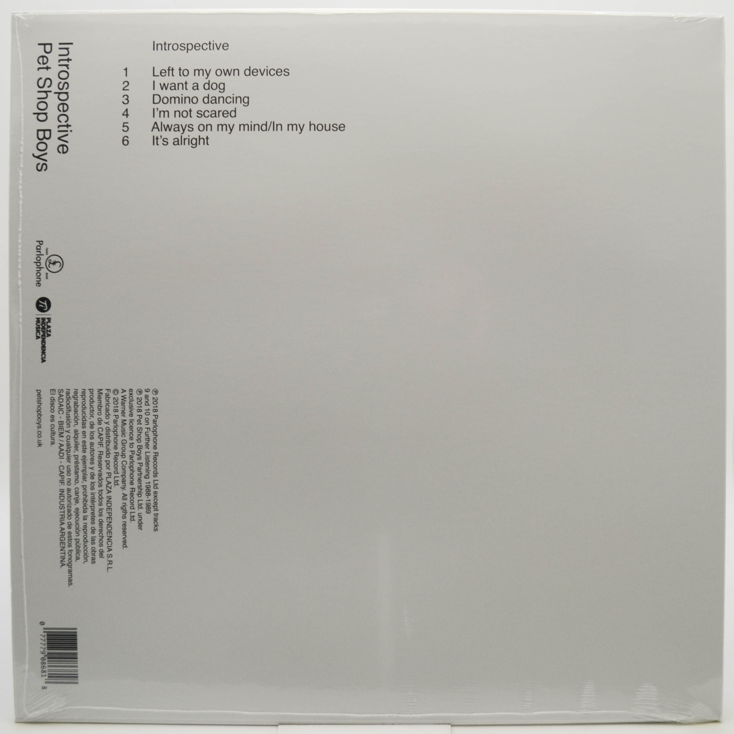 Pet Shop Boys — Introspective, 1988